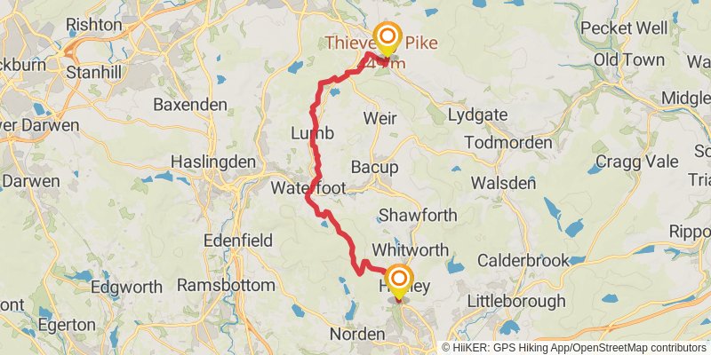 Liverpool South Parkway to Walney Island Walk stage 8 Map