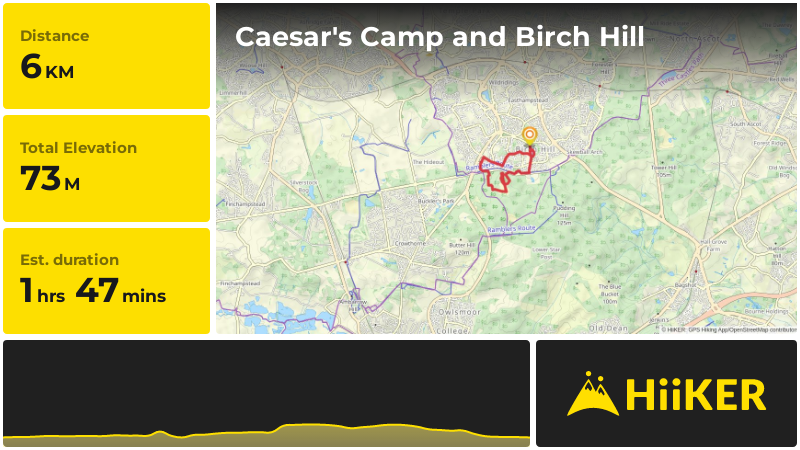 Caesar's Camp and Birch Hill Bracknell Forest England