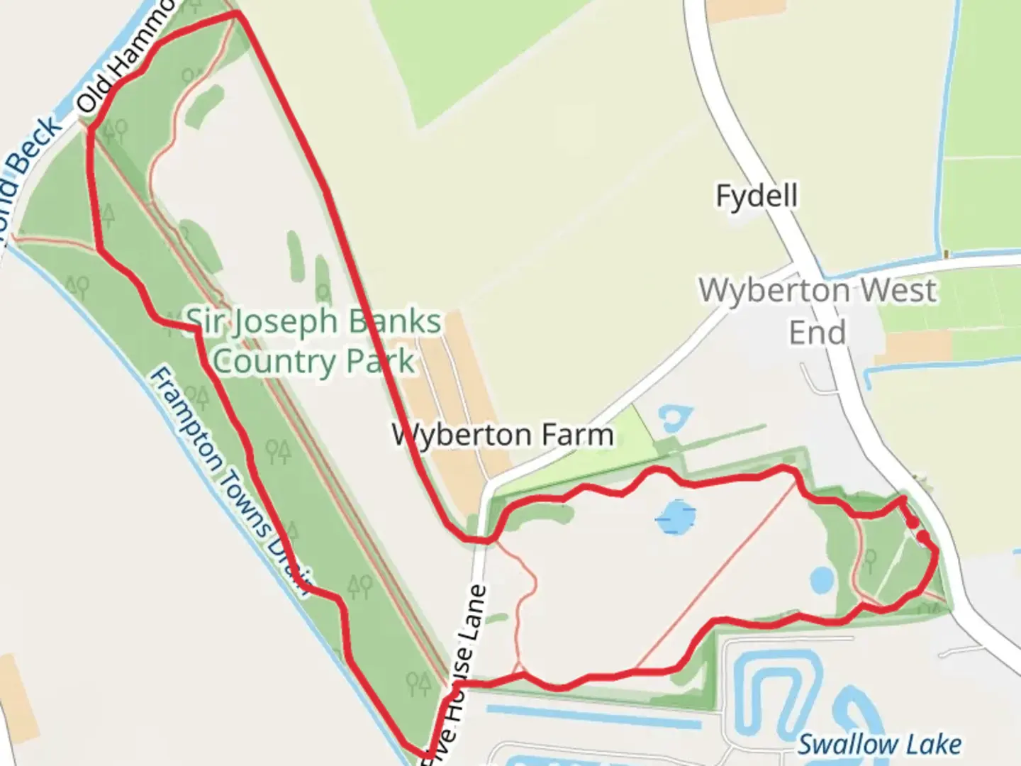 An image depicting the trail Westgate Wood Loop and its surrounding area.