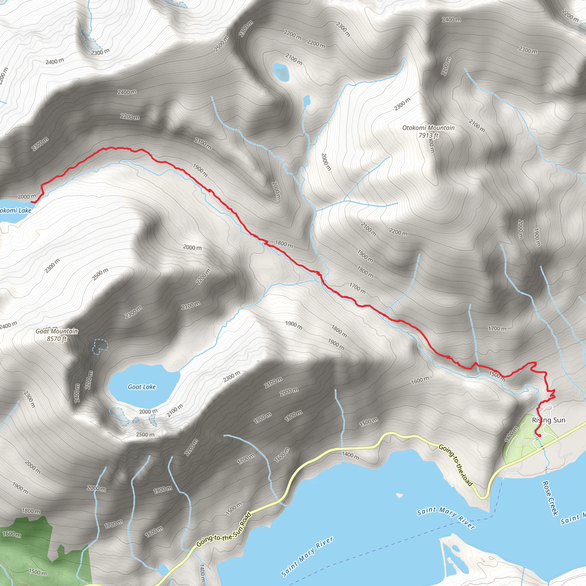 Otokomi Lake Trail mobile static map