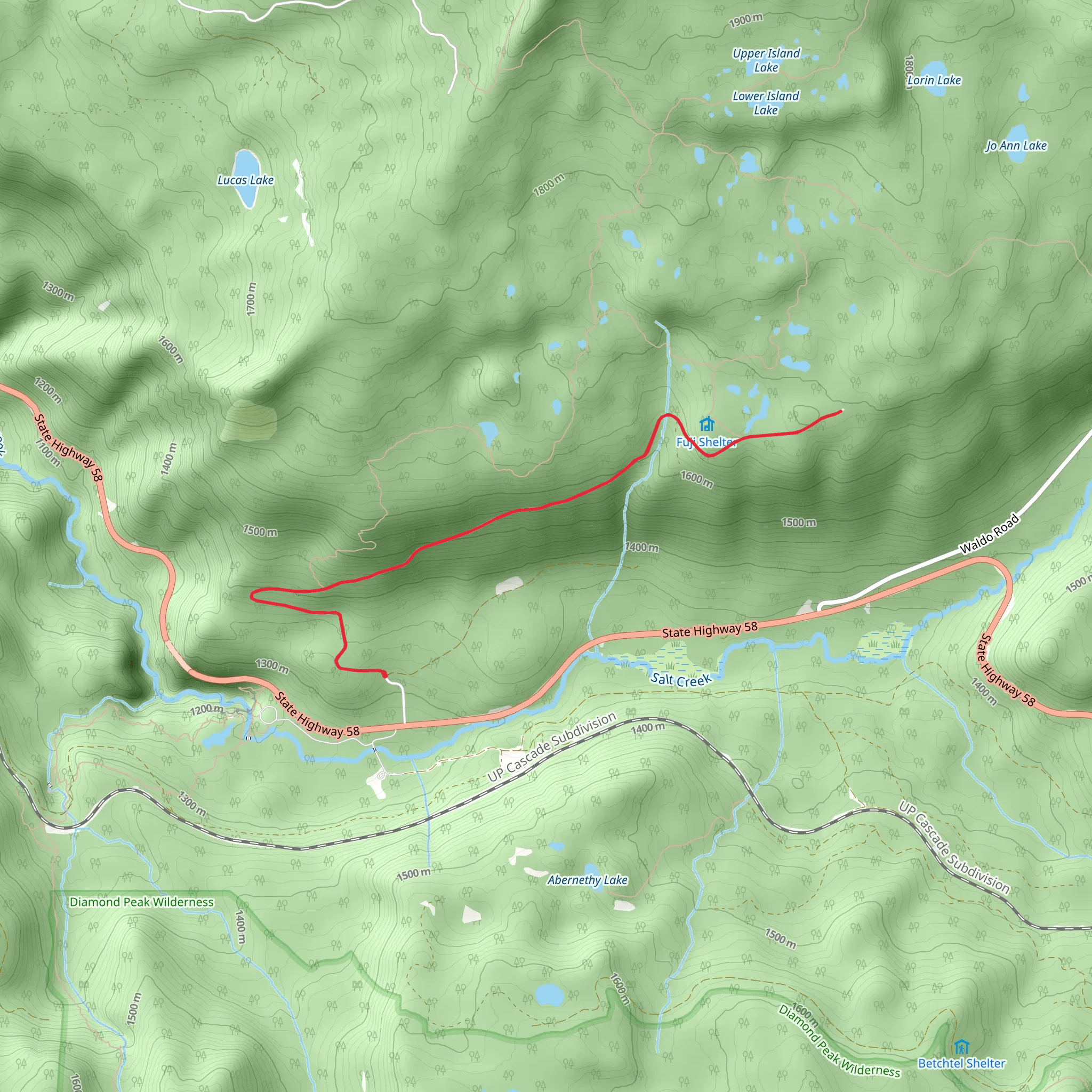 Fuji Creek and Forest Road Walk mobile static map