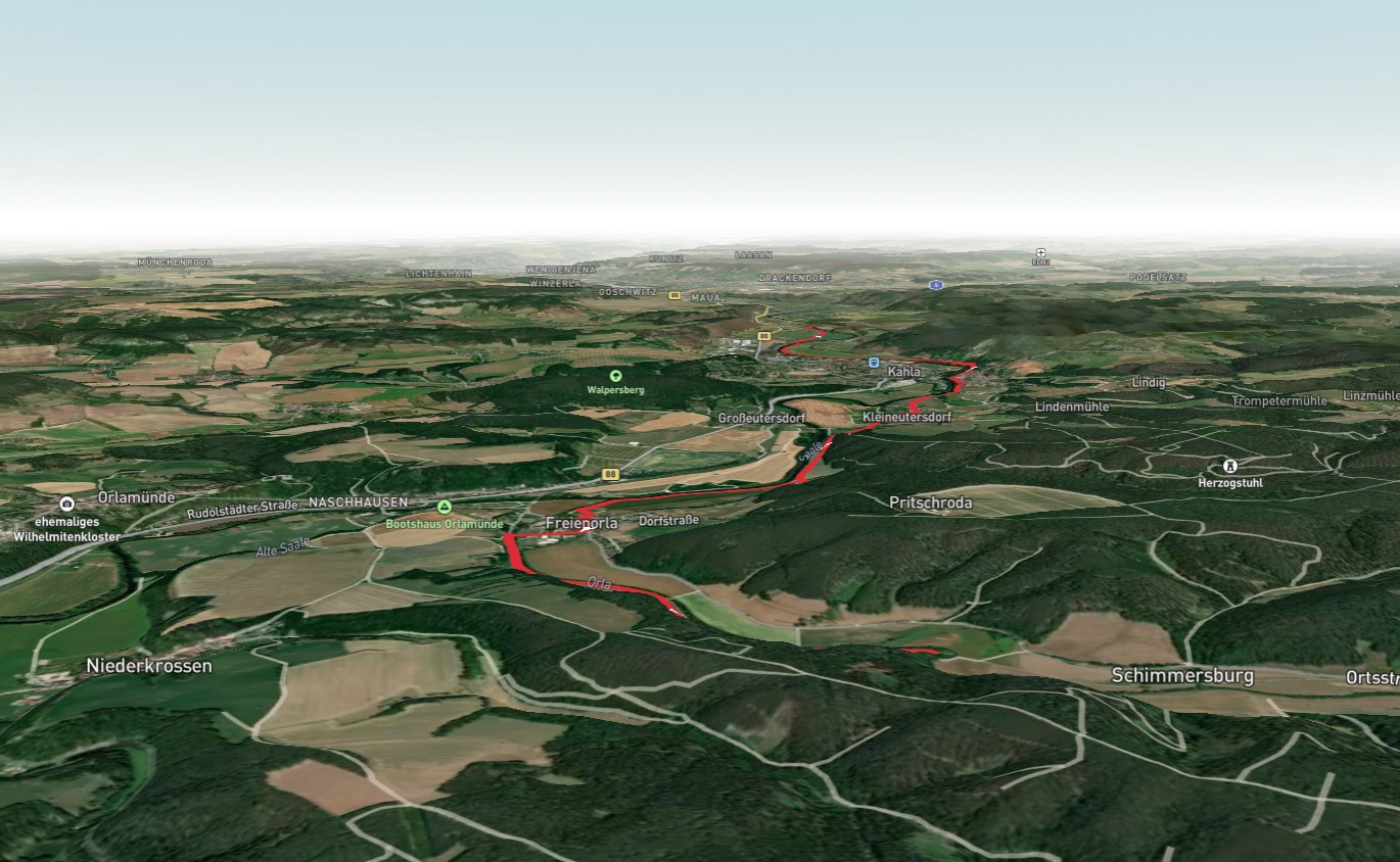 Schimmersbur to Jägersdorf via Kleineutersdorf - Leuchtenburg