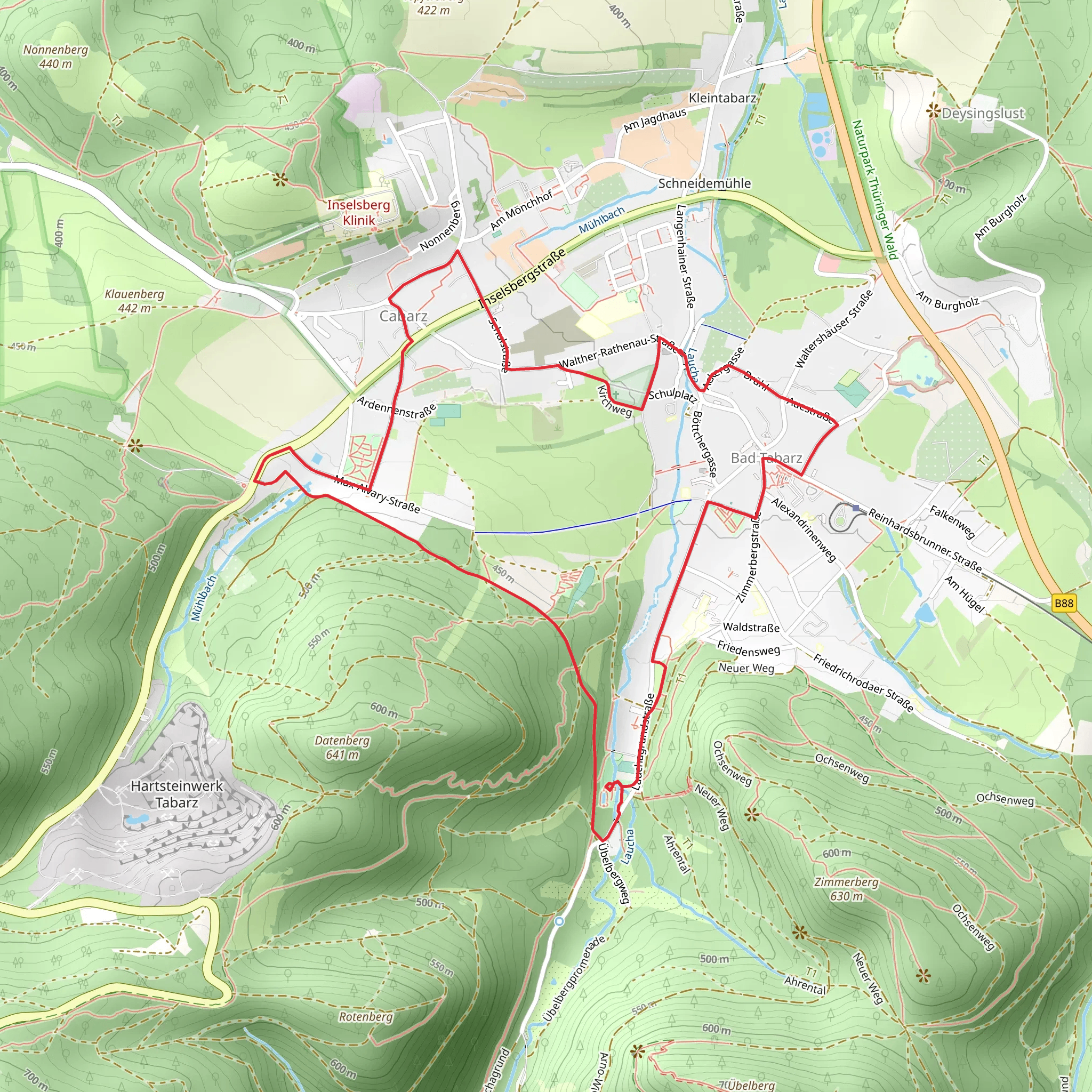 Kneipp-Kuranlage Arenarisquelle via Panorama Rundweg mobile static map