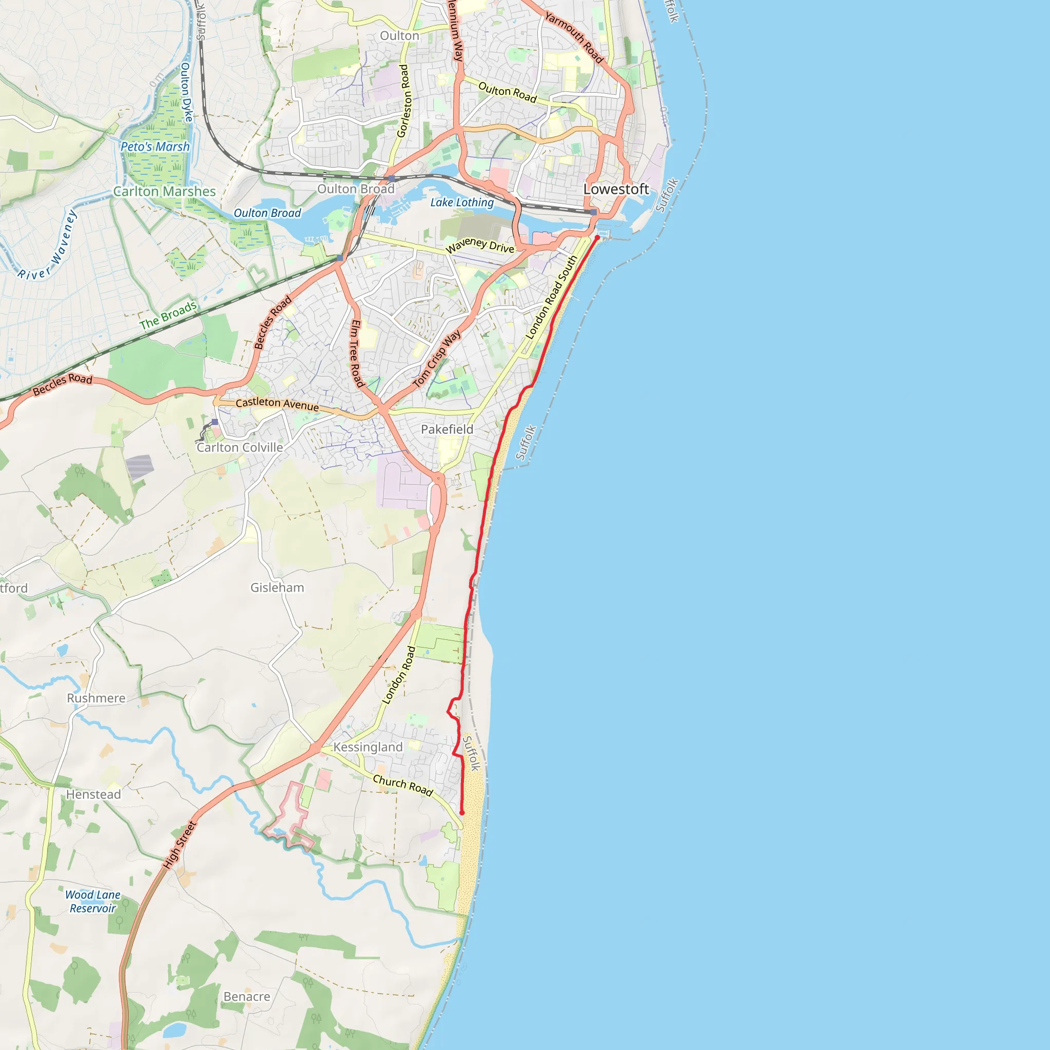 Lowestoft mobile static map