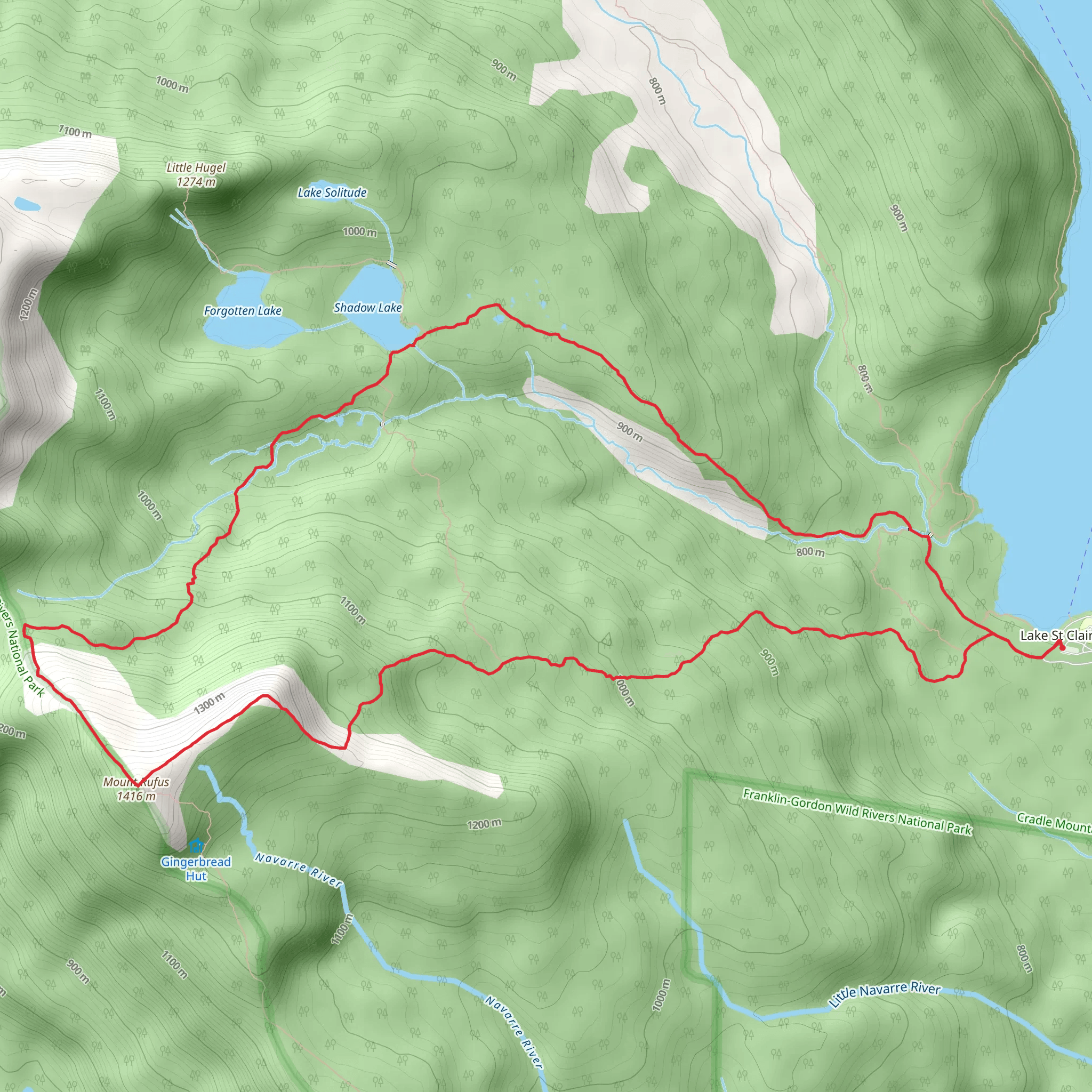 Mount Rufus Track mobile static map