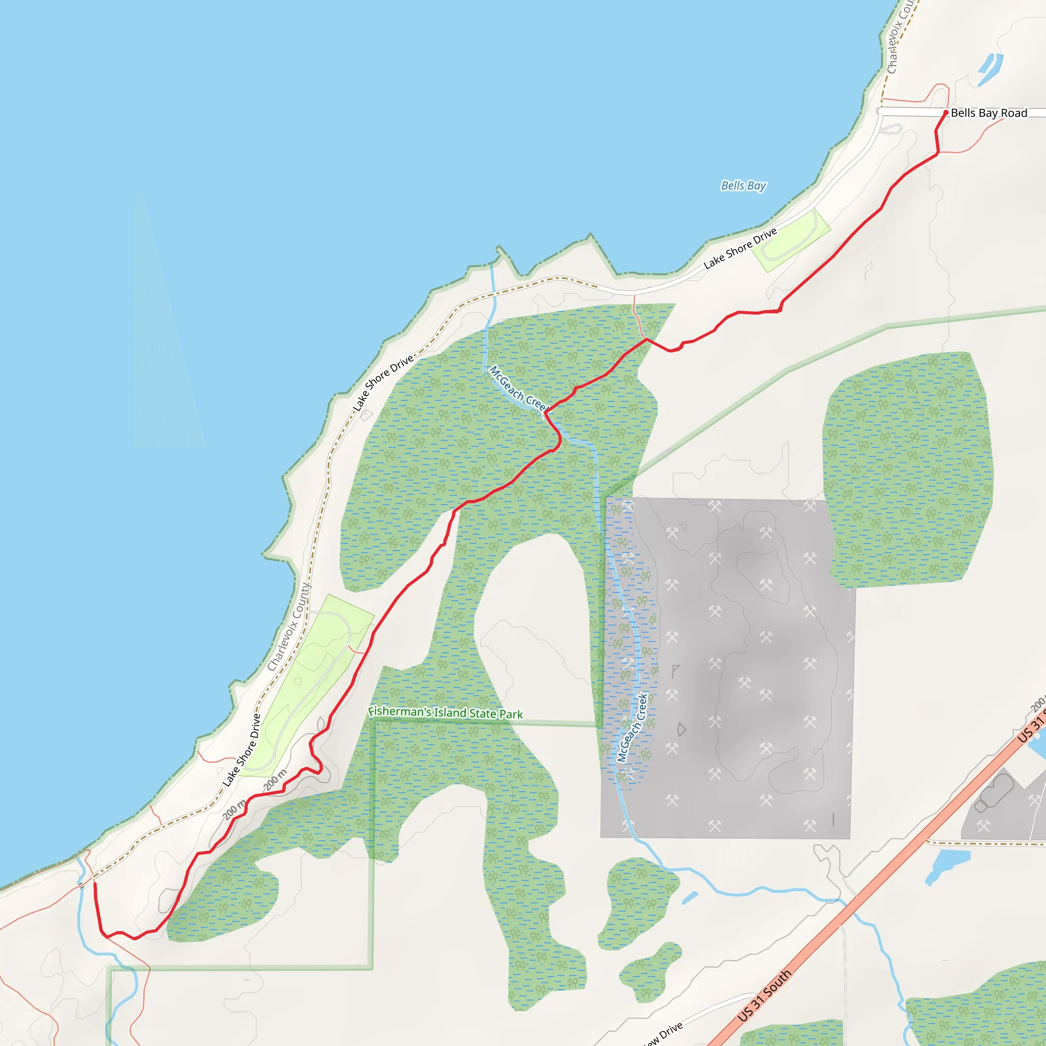 Fisherman's Island State Park Walk mobile static map