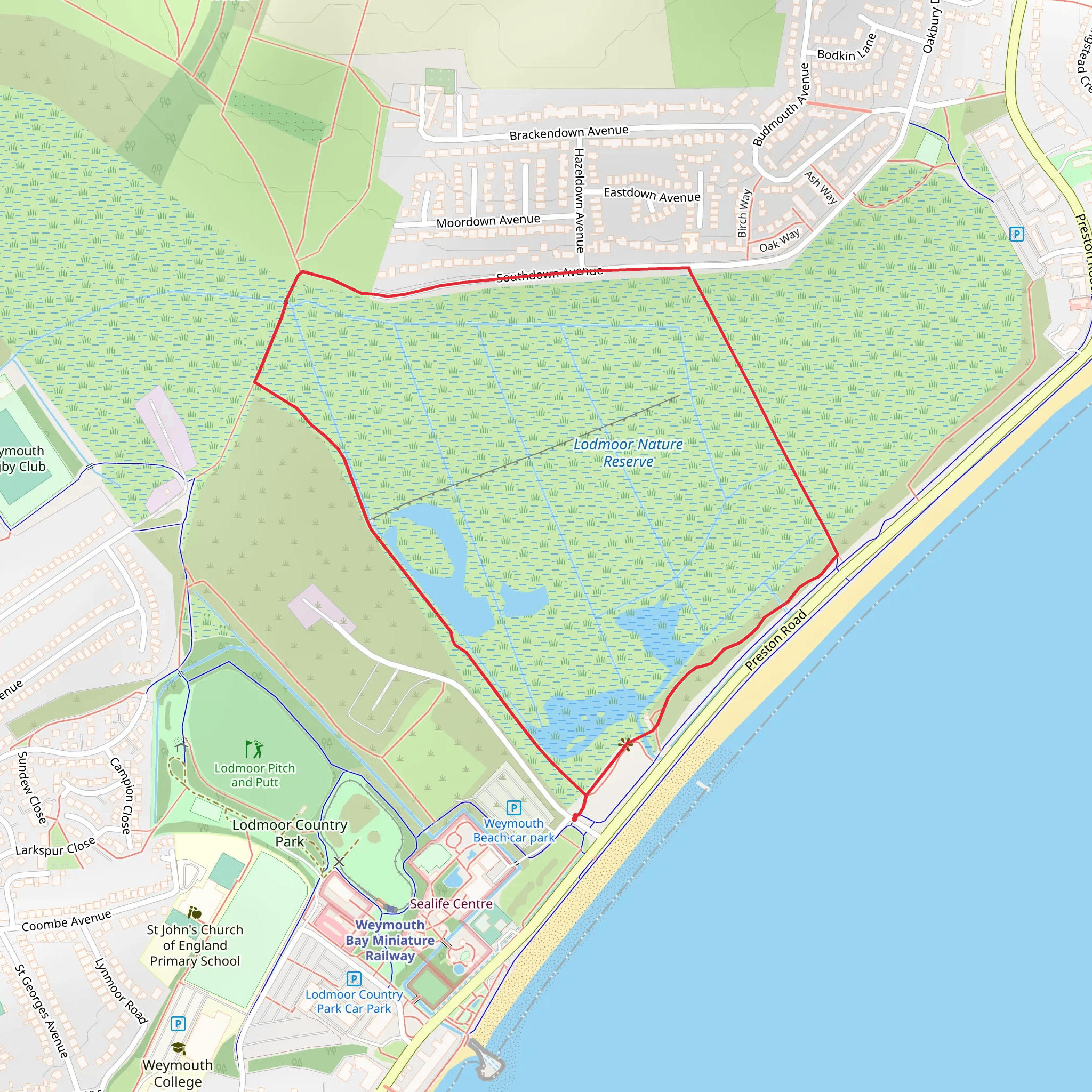 Legacy Trail 2 - RSPB Lodmoor Walk mobile static map