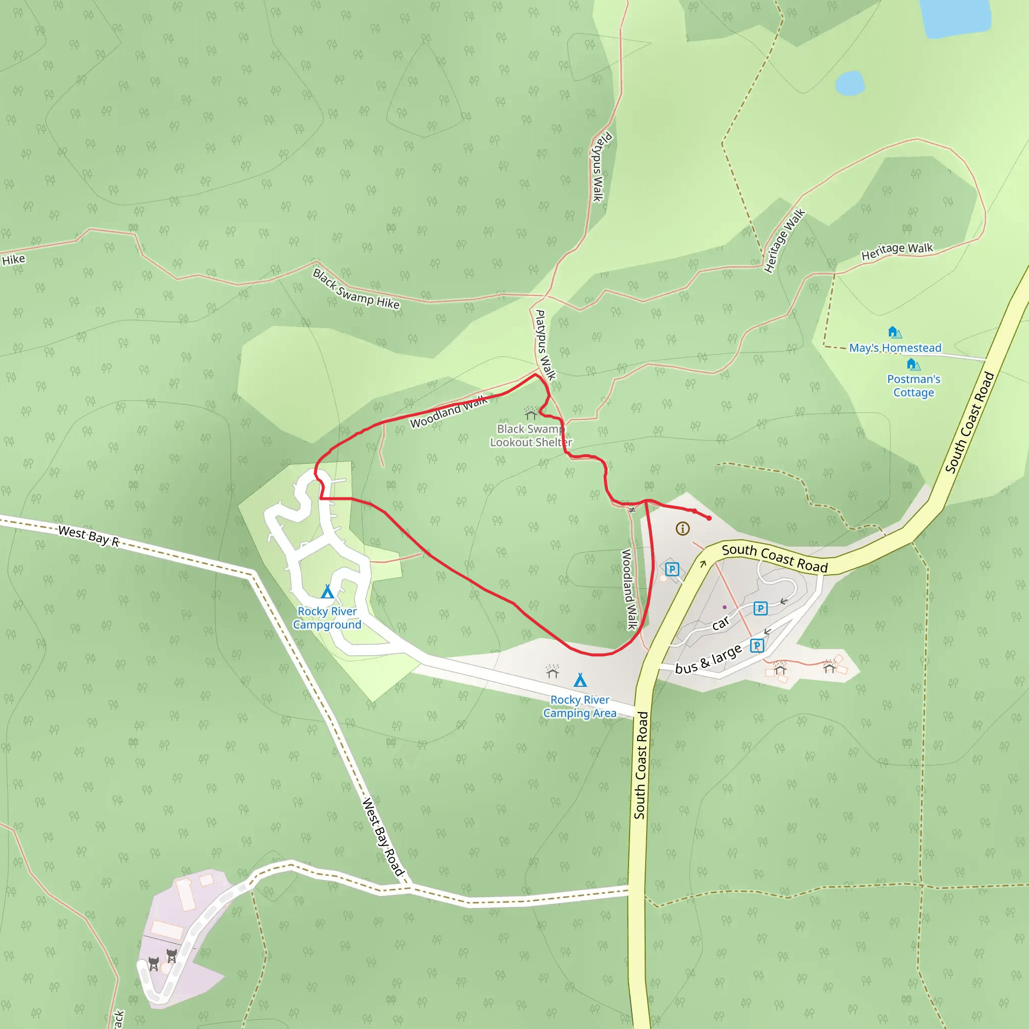 Woodland Walk mobile static map