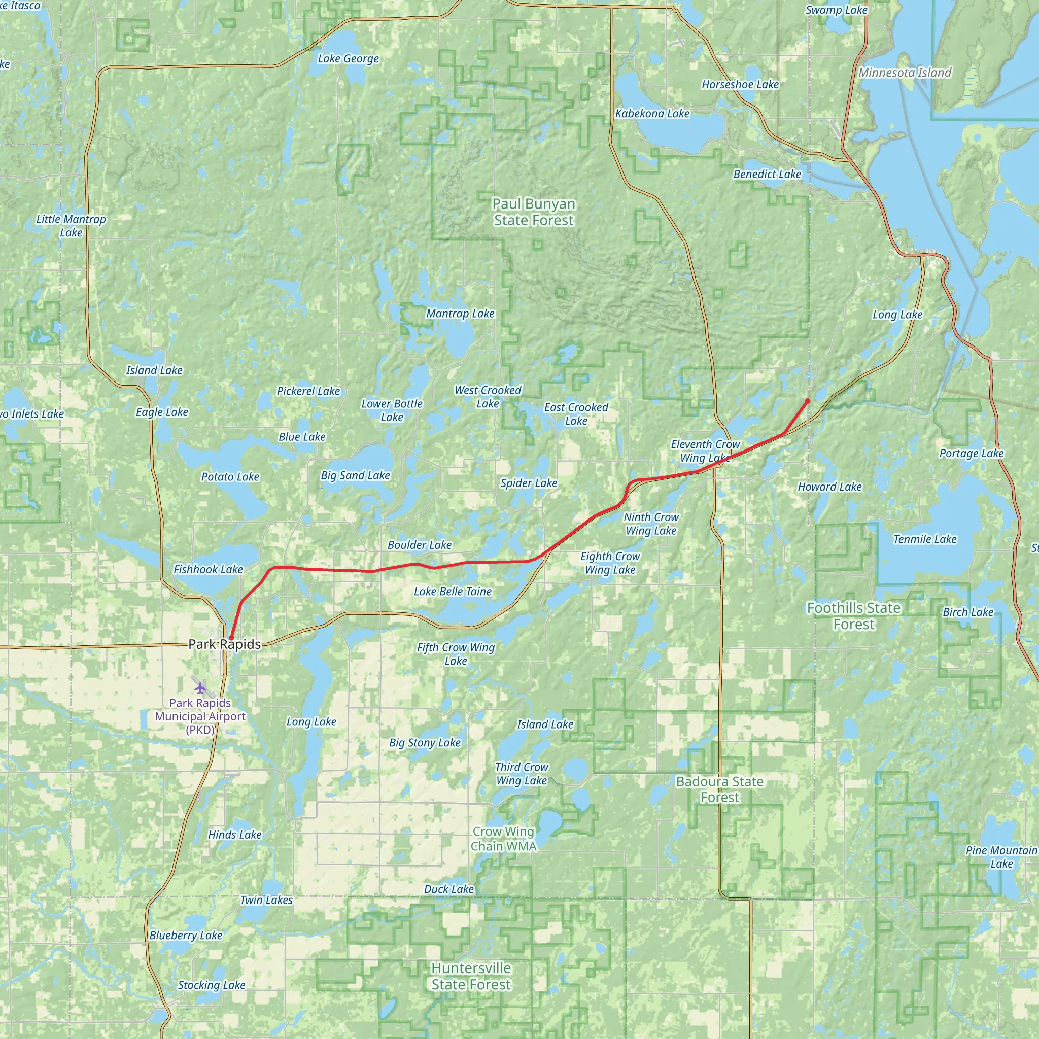 Heartland Trail mobile static map