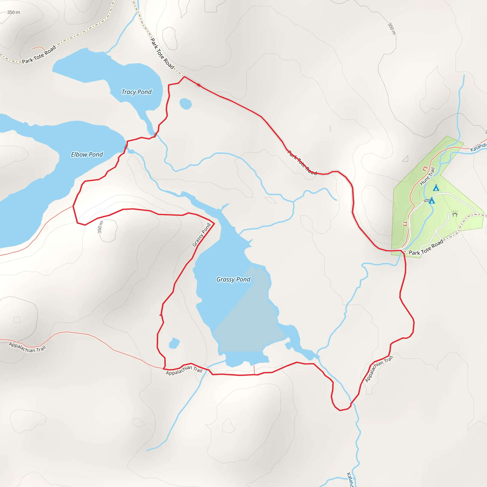 Grassy Pond Loop mobile static map