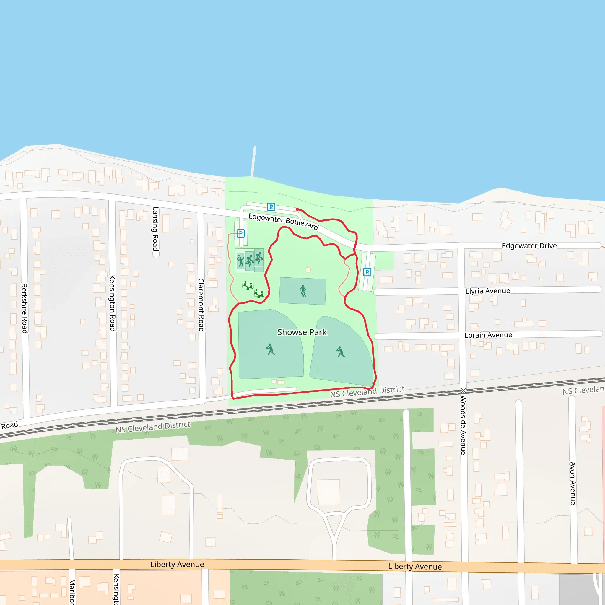 Showse Park Loop mobile static map