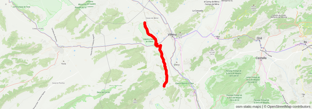 Bridge of Mirrors - La Encina - Santa Eulalia - Las Virtudes - La Zafra PR CV 197 stage 1 Map