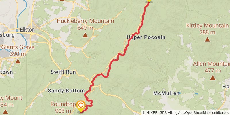 Appalachian Trail stage 94 Map
