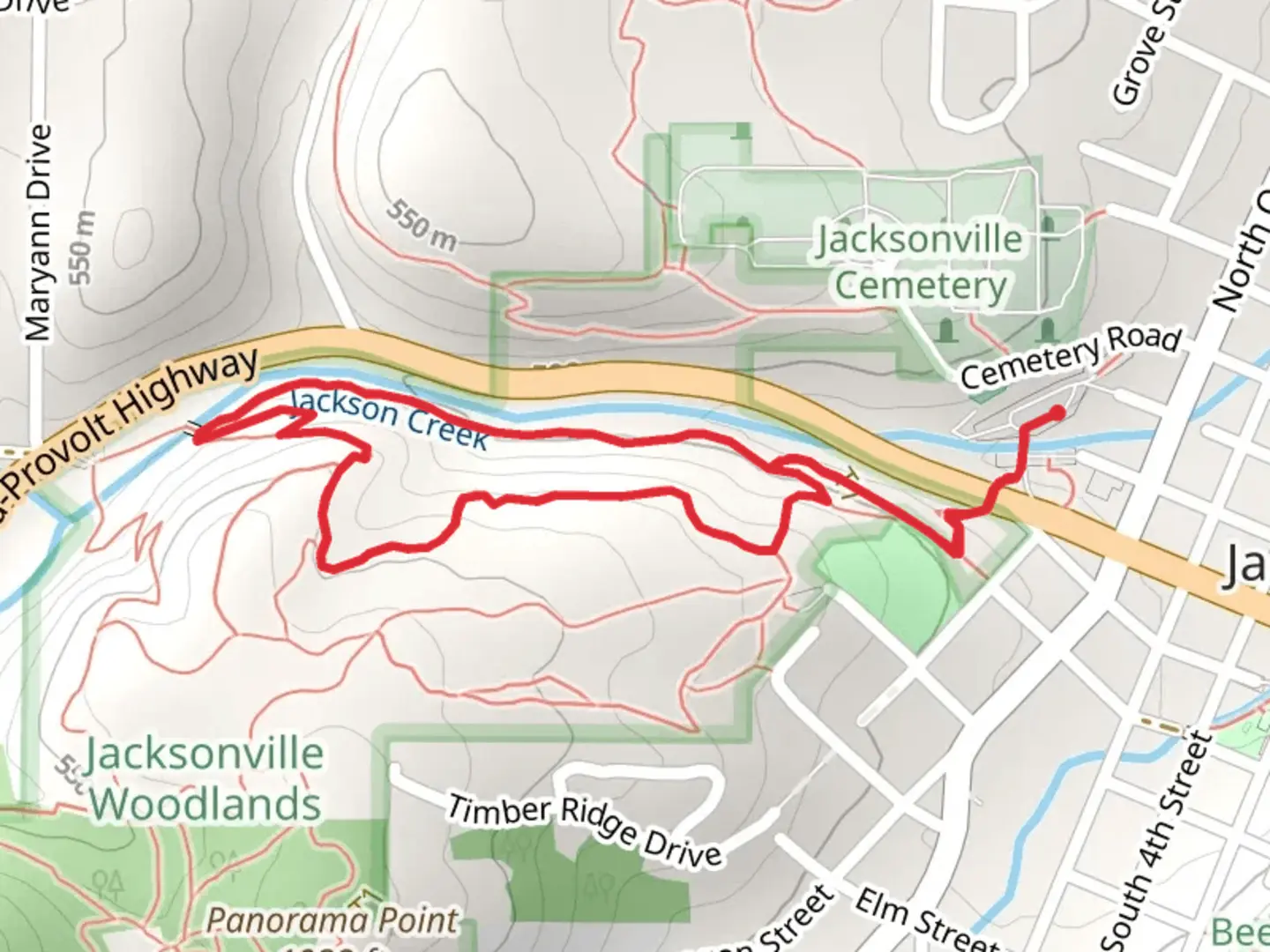 An image depicting the trail Britt Ridge and Sarah Zigler Loop Trail and its surrounding area.
