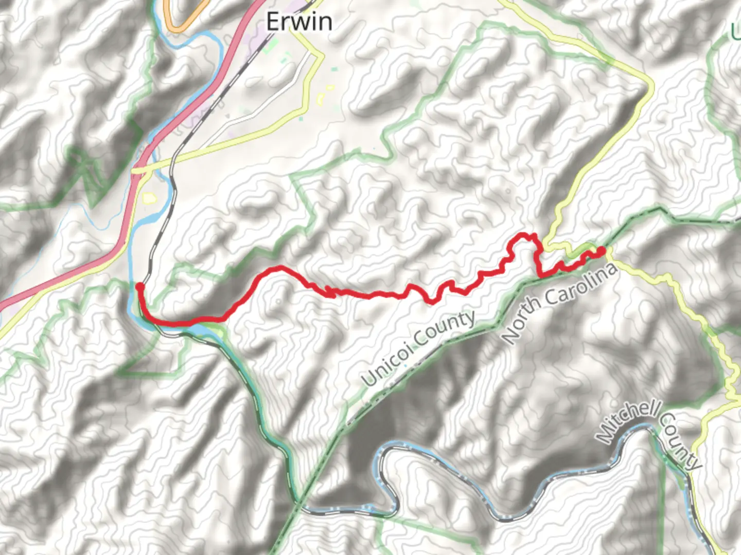 An image depicting the trail Appalachian Trail from Indian Grave Gap and its surrounding area.