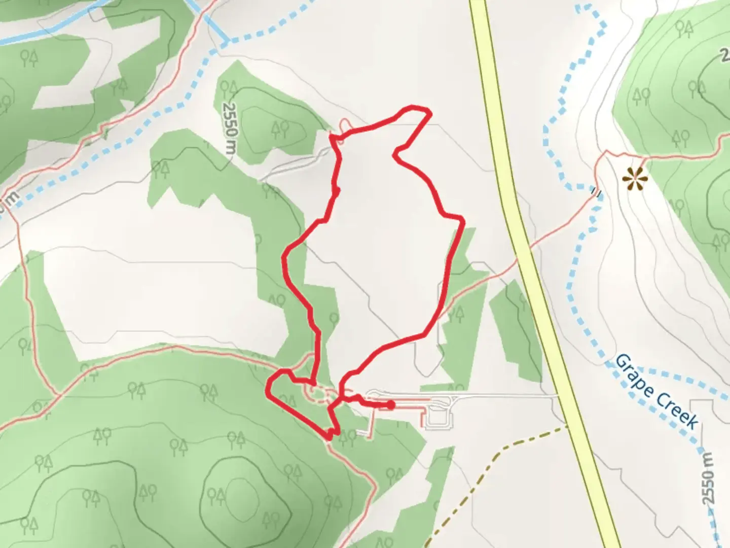 An image depicting the trail Petrified Forest Loop and its surrounding area.