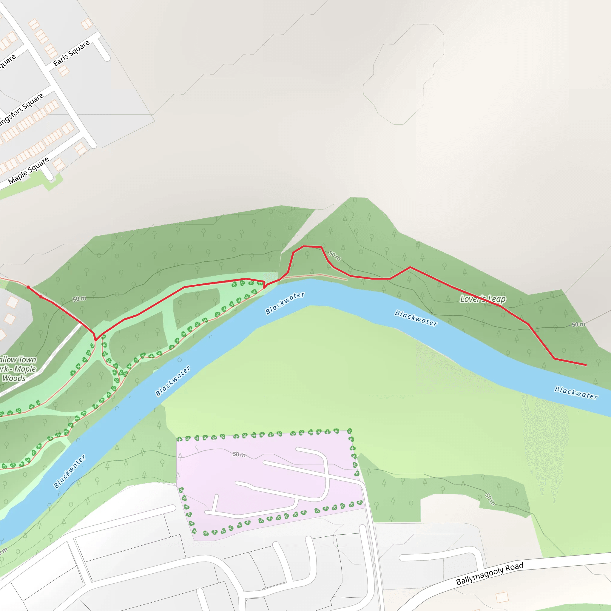 Lovers Leap mobile static map