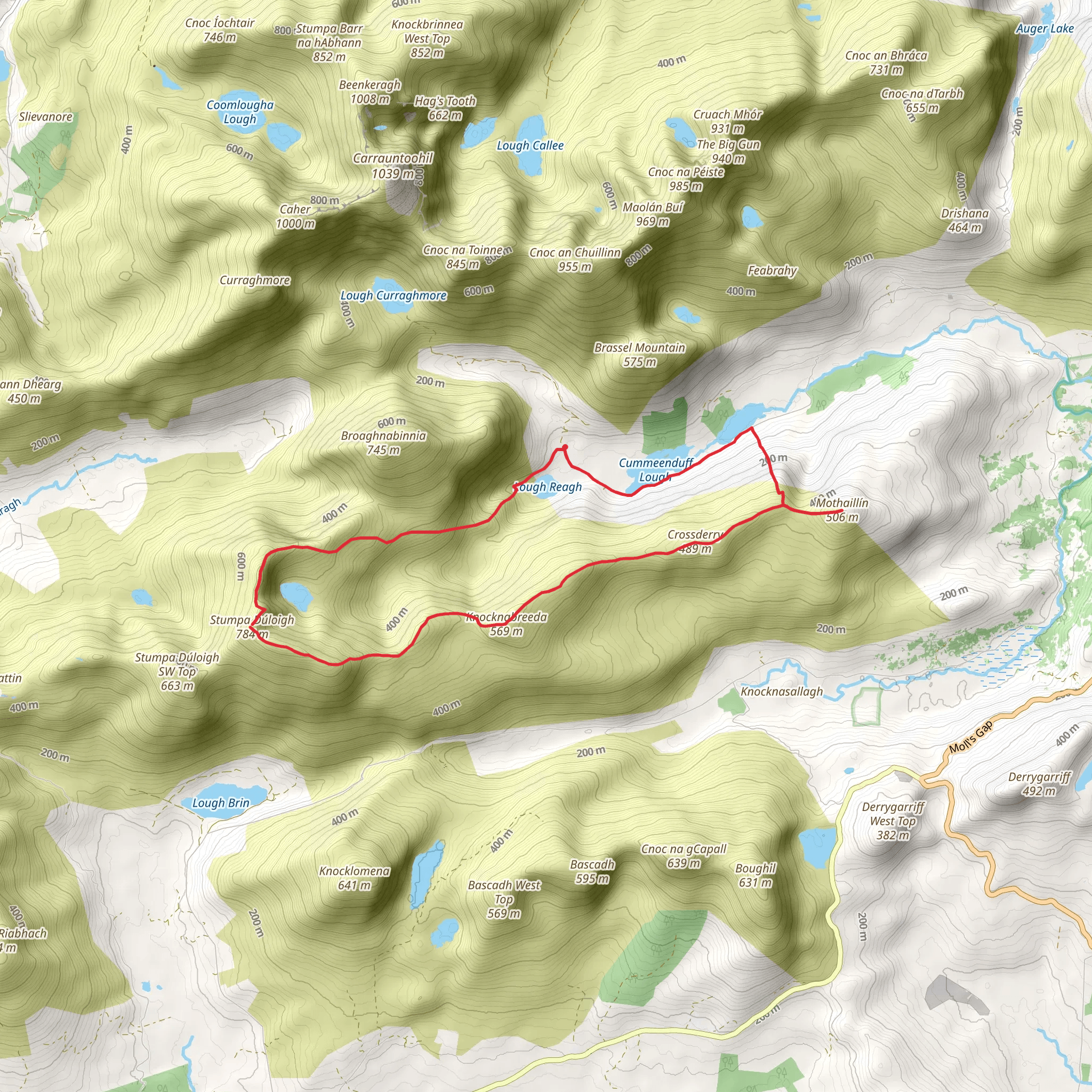 Mothaillin, Crossderry, Knocknabreeda and Stumpa Duloigh mobile static map