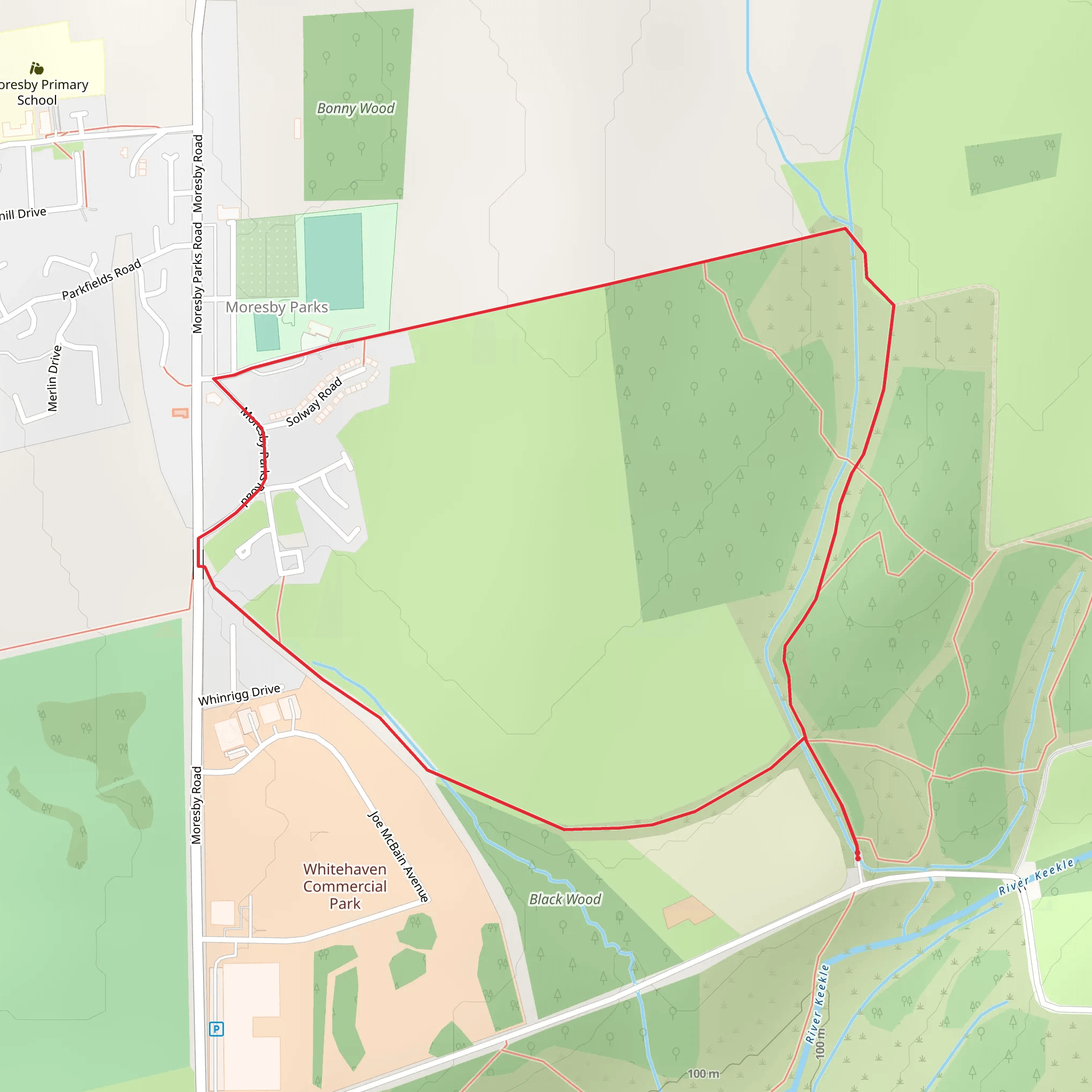Moresby Parks Short Loop mobile static map