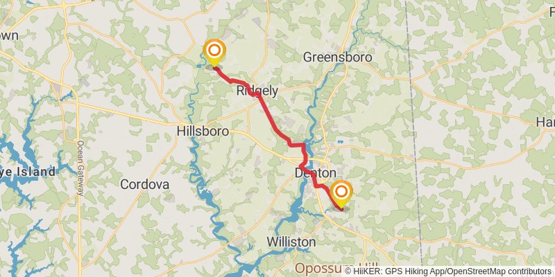 American Discovery Trail - Delmarva Peninsula stage 4 Map