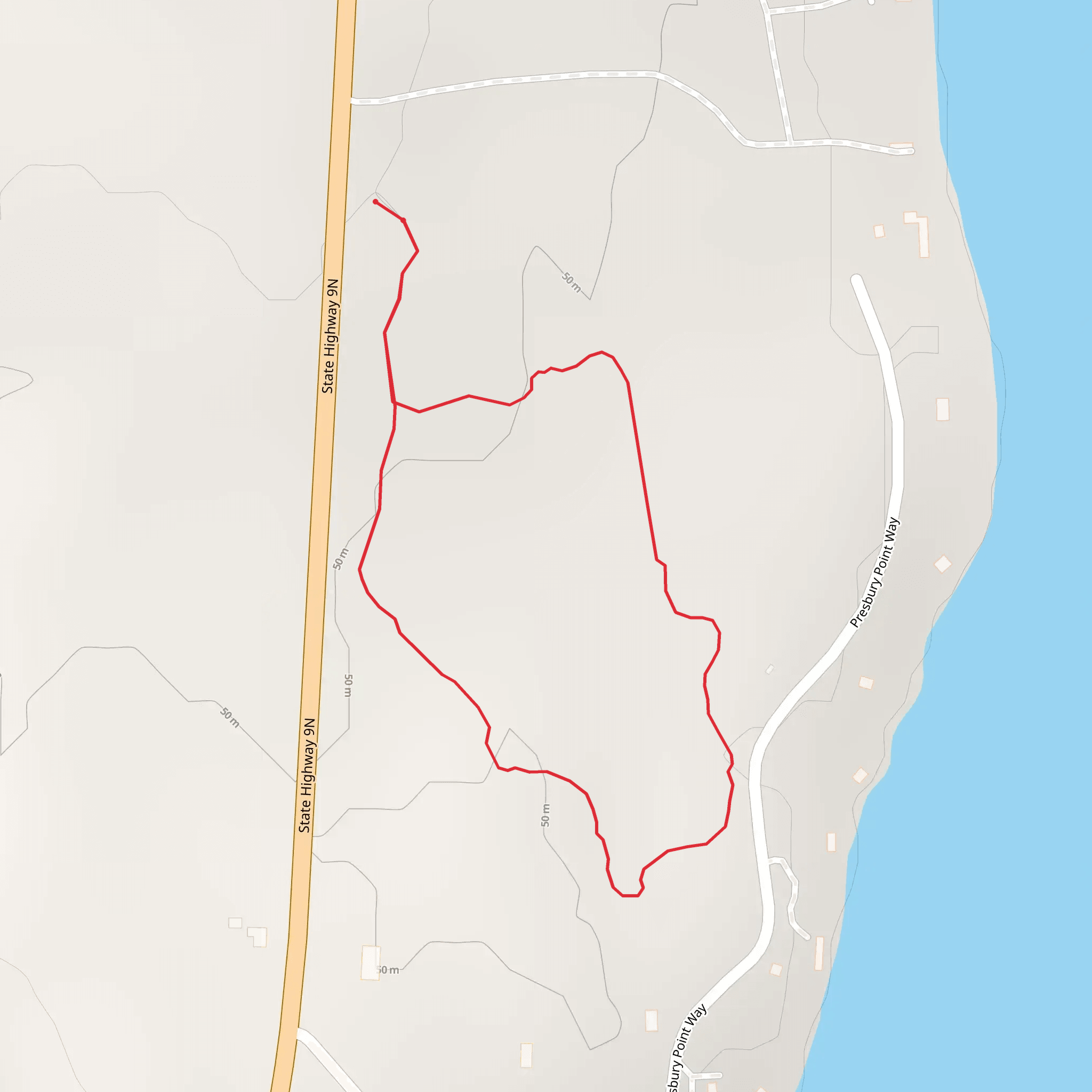 Presbury Point Loop Trail mobile static map