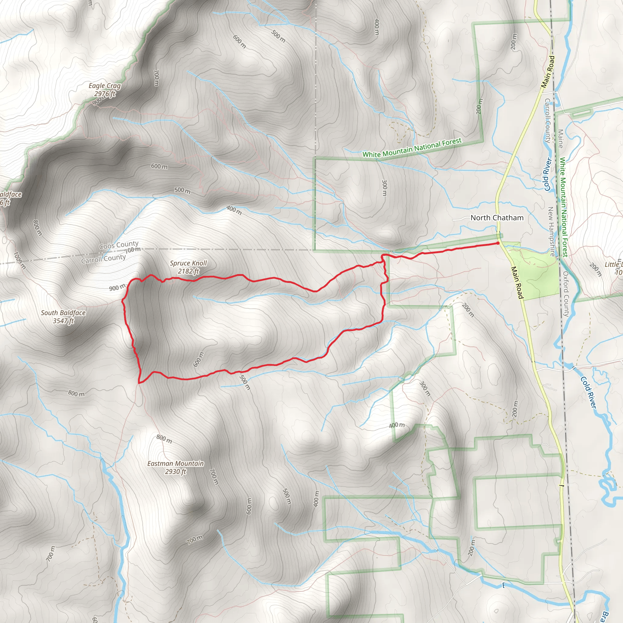 Spruce Knoll Loop Trail mobile static map