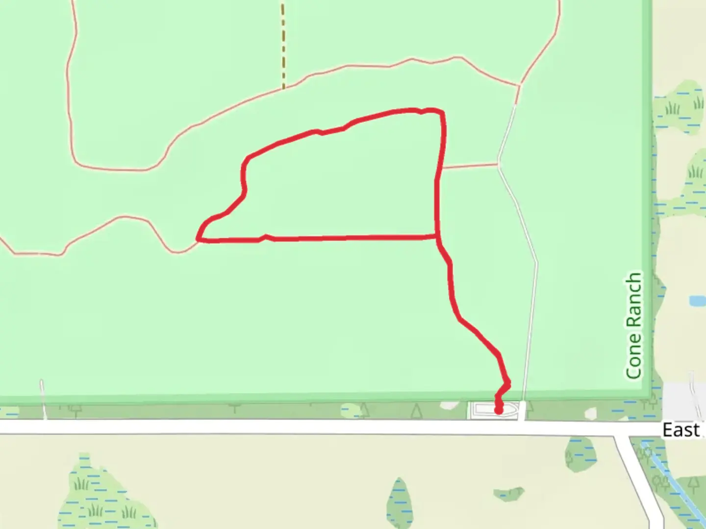 An image depicting the trail Southeast Loop and its surrounding area.