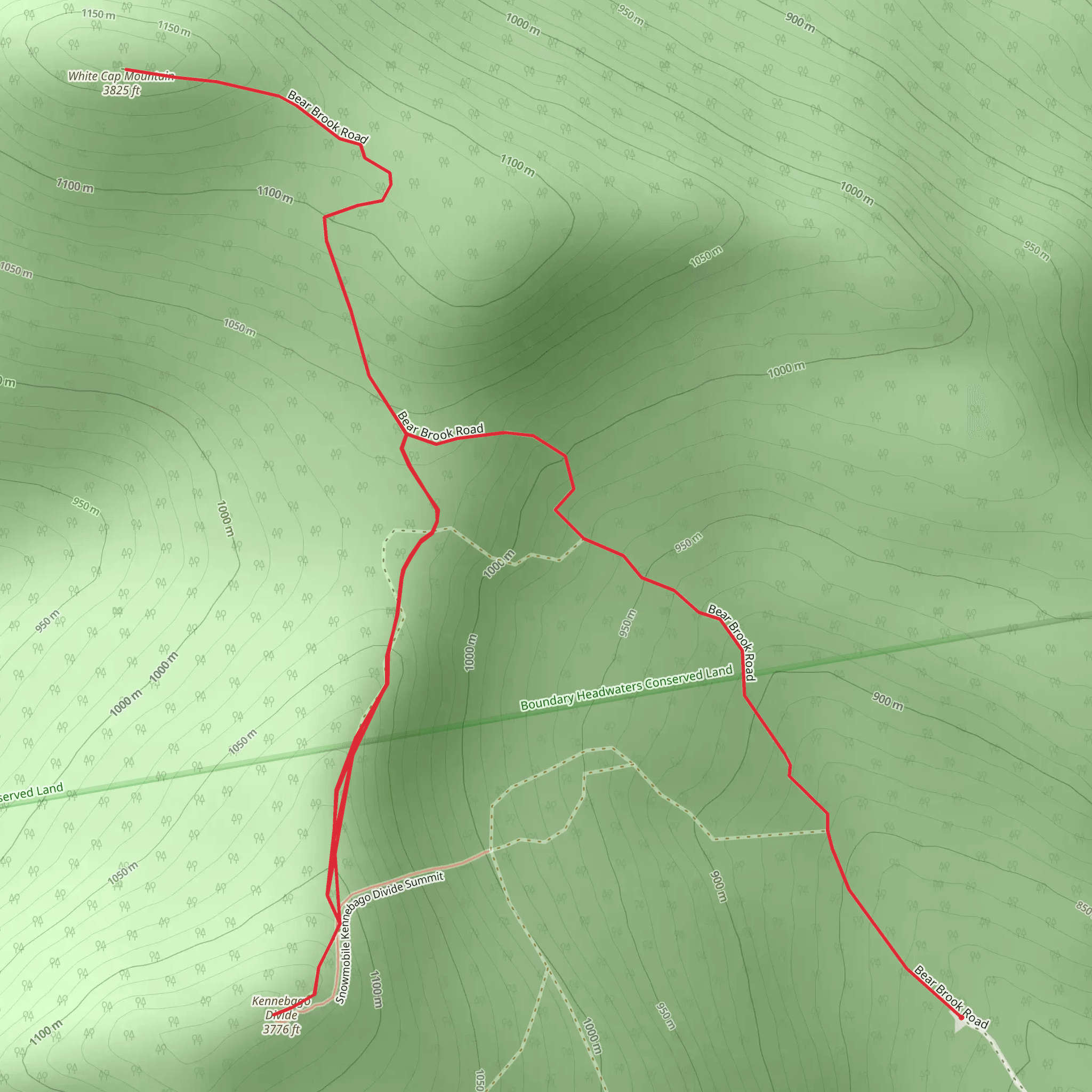 White Cap Mountain and Kennebago Divide mobile static map