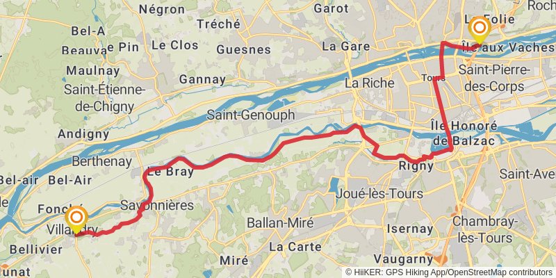 GR 3 - Vallee De La Loire stage 44 Map