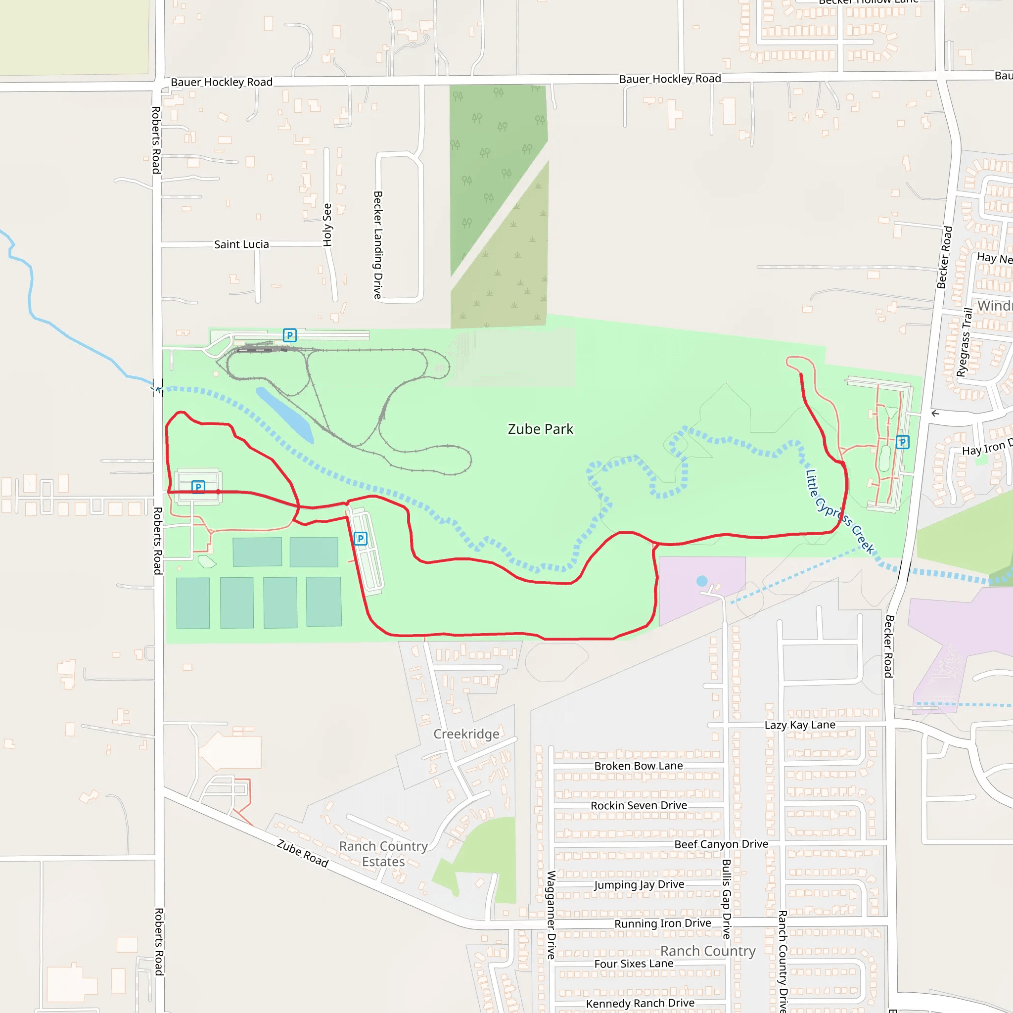 Zube Park Loop mobile static map