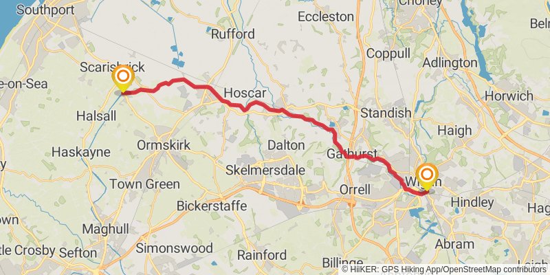 Leeds and Liverpool Canal Walk stage 8 Map