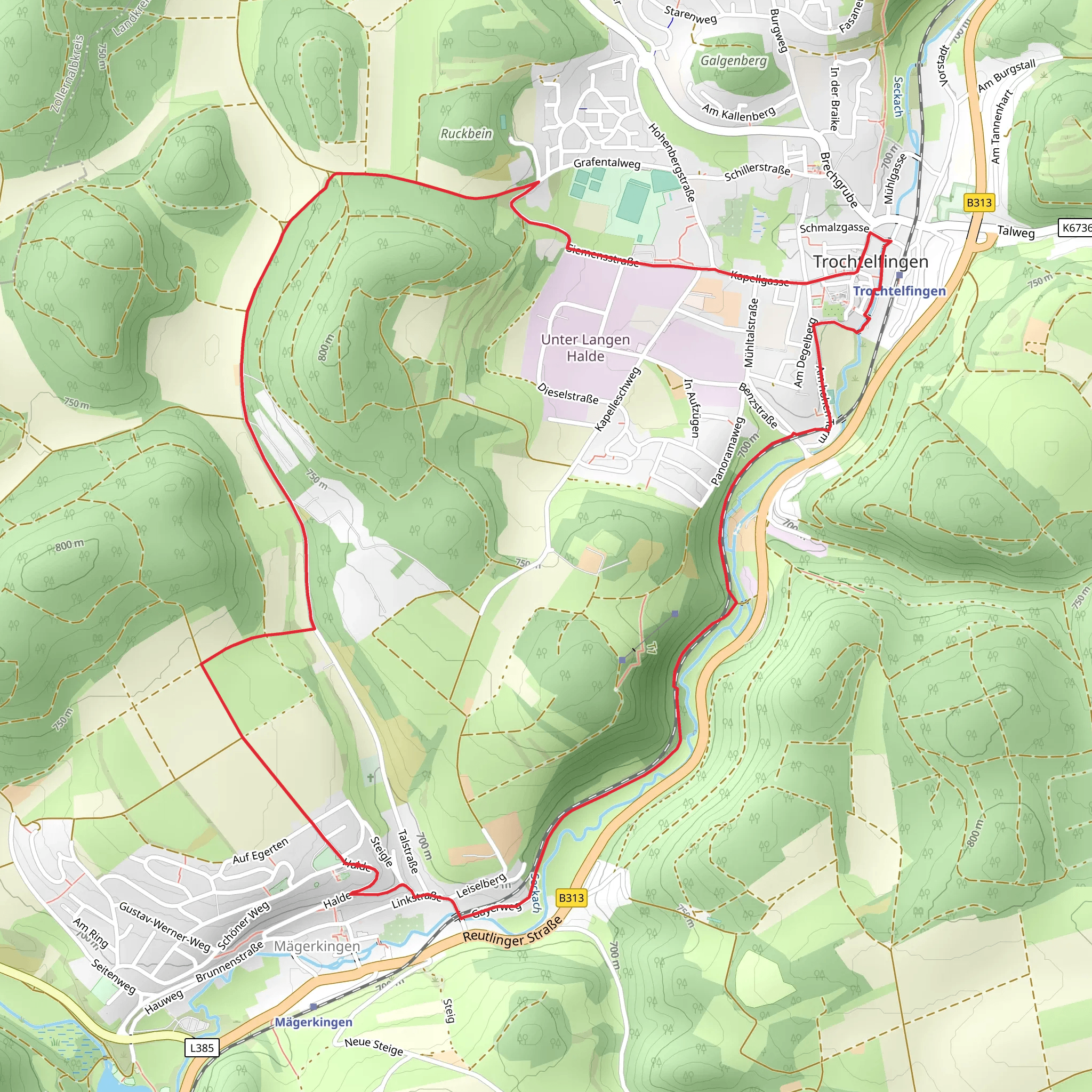 Mägerkingen to Trochtelfingen Loop via Lange Halde mobile static map