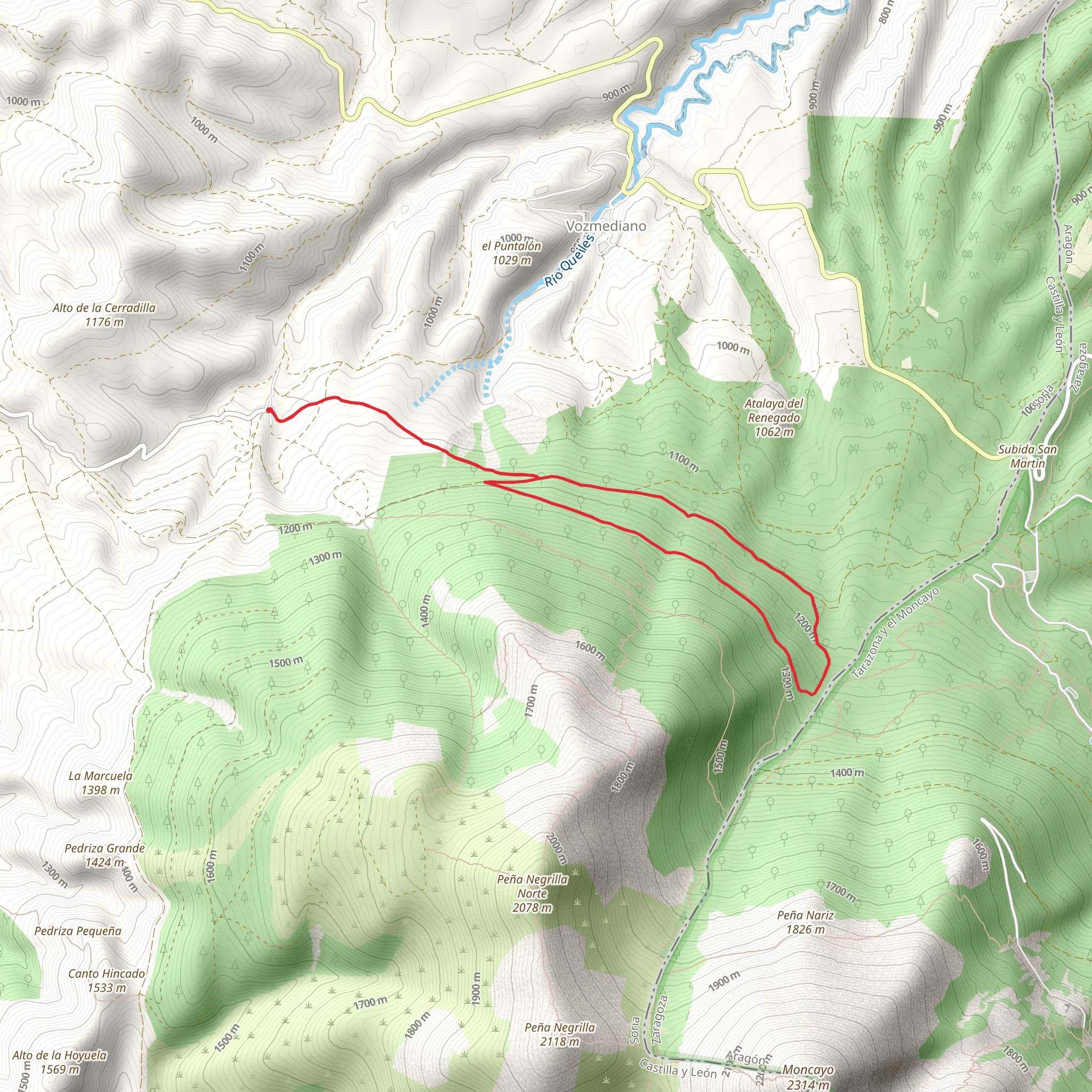 Moncayo Beech Forest Trail PR SO 79 mobile static map