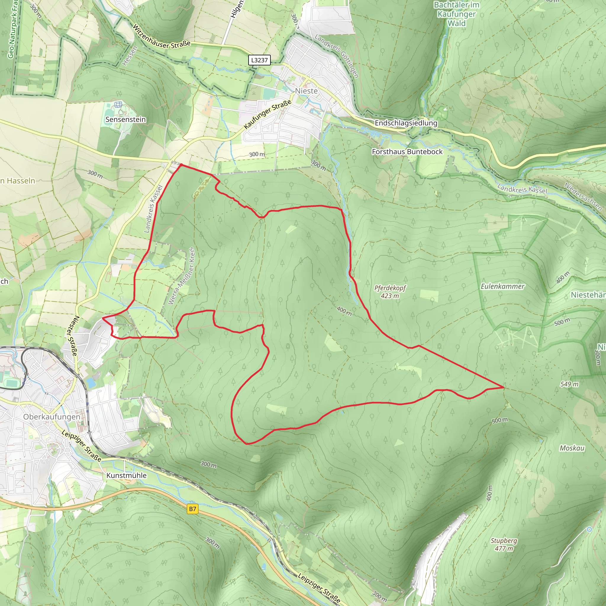 Rundweg Ibachtal and Zollstock mobile static map