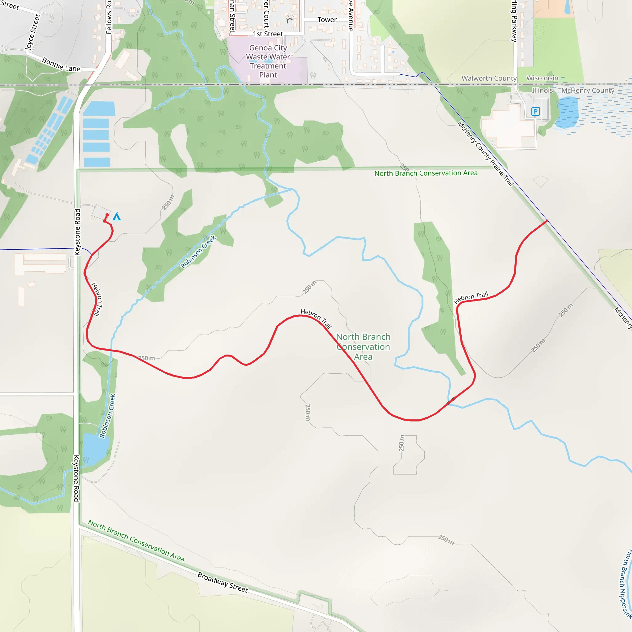 Hebron Trail - Keystone Road mobile static map