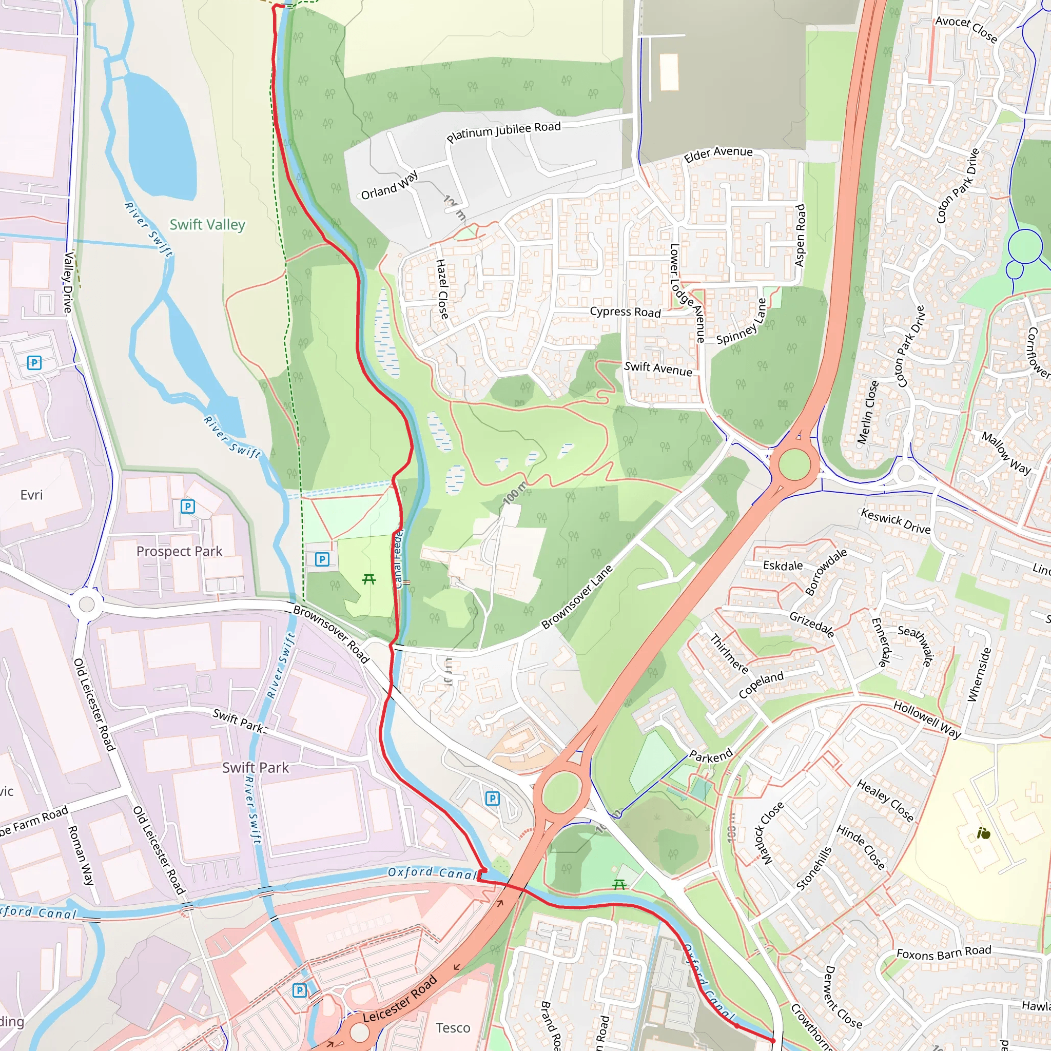 Swift Valley Country Park mobile static map