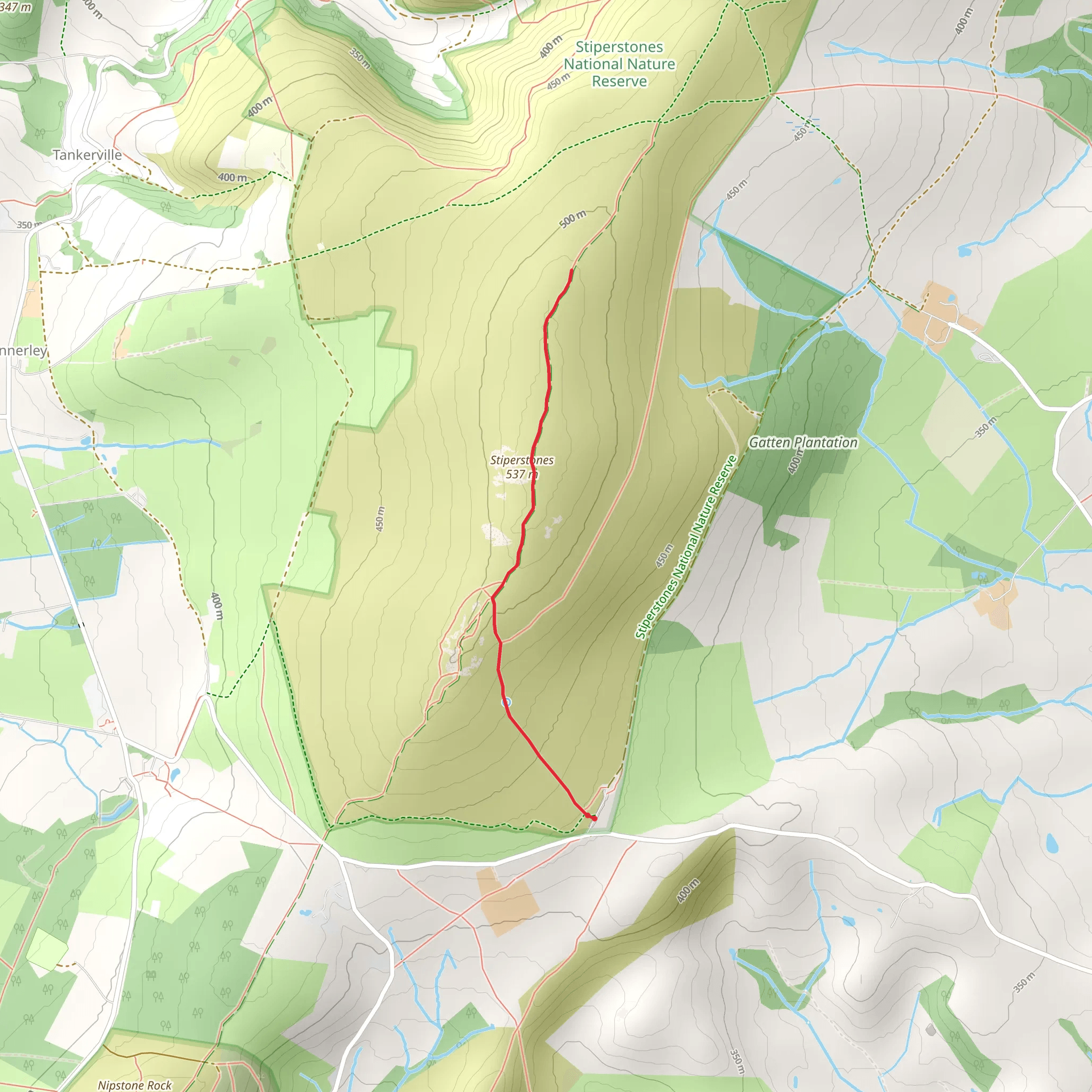 The Stiperstones from the Knolls mobile static map