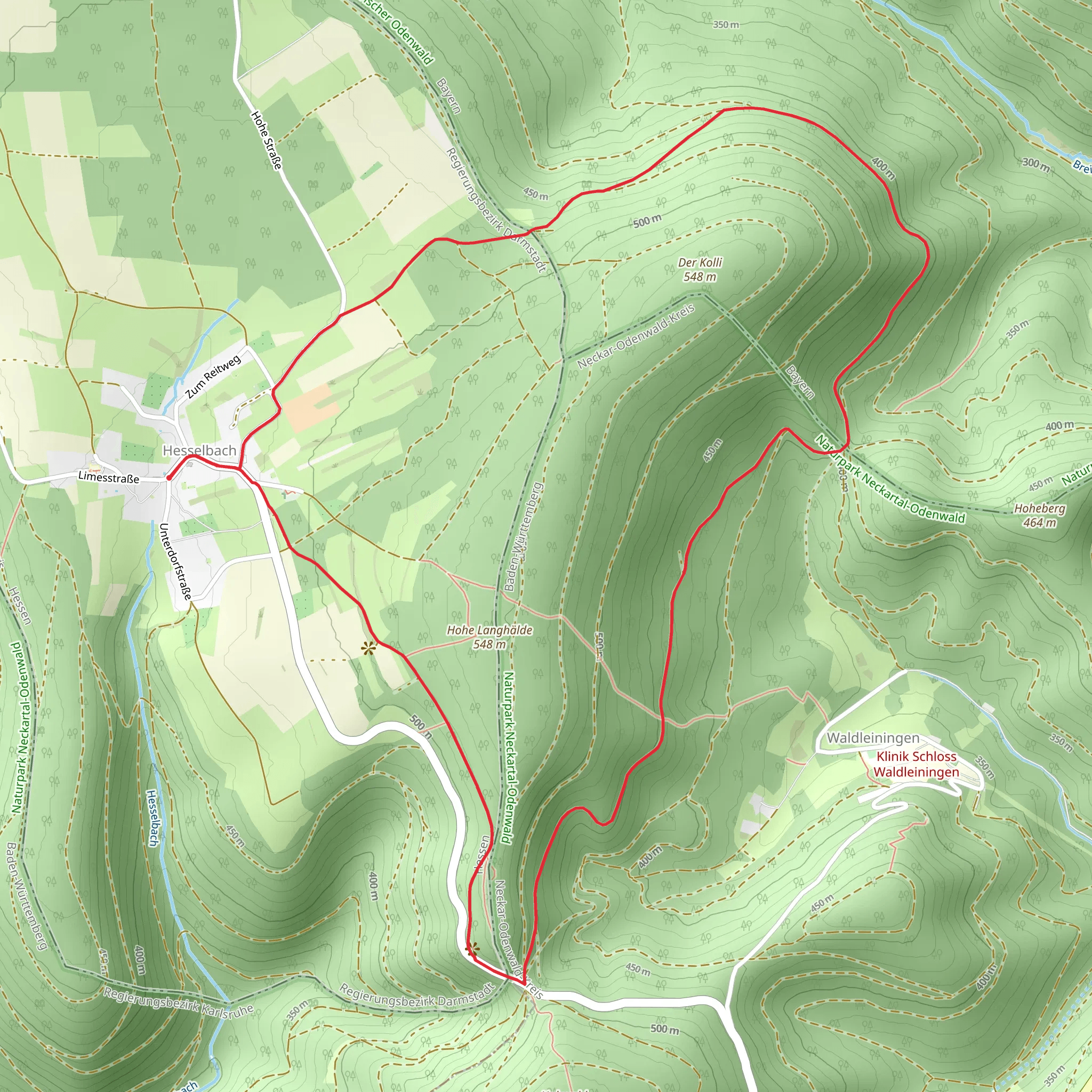 Hesseneck-Hesselbach mobile static map