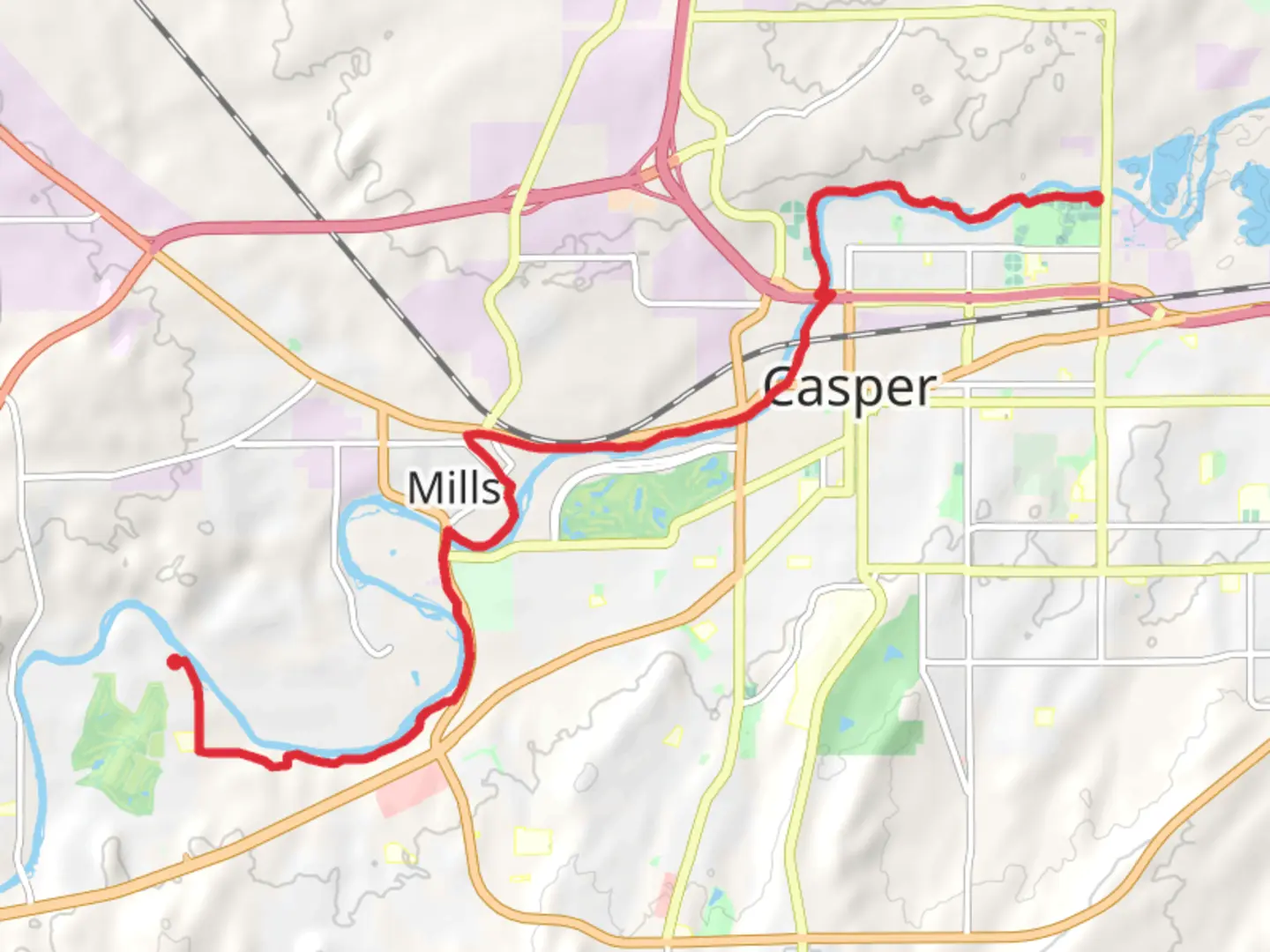 An image depicting the trail Platte River Trail and its surrounding area.