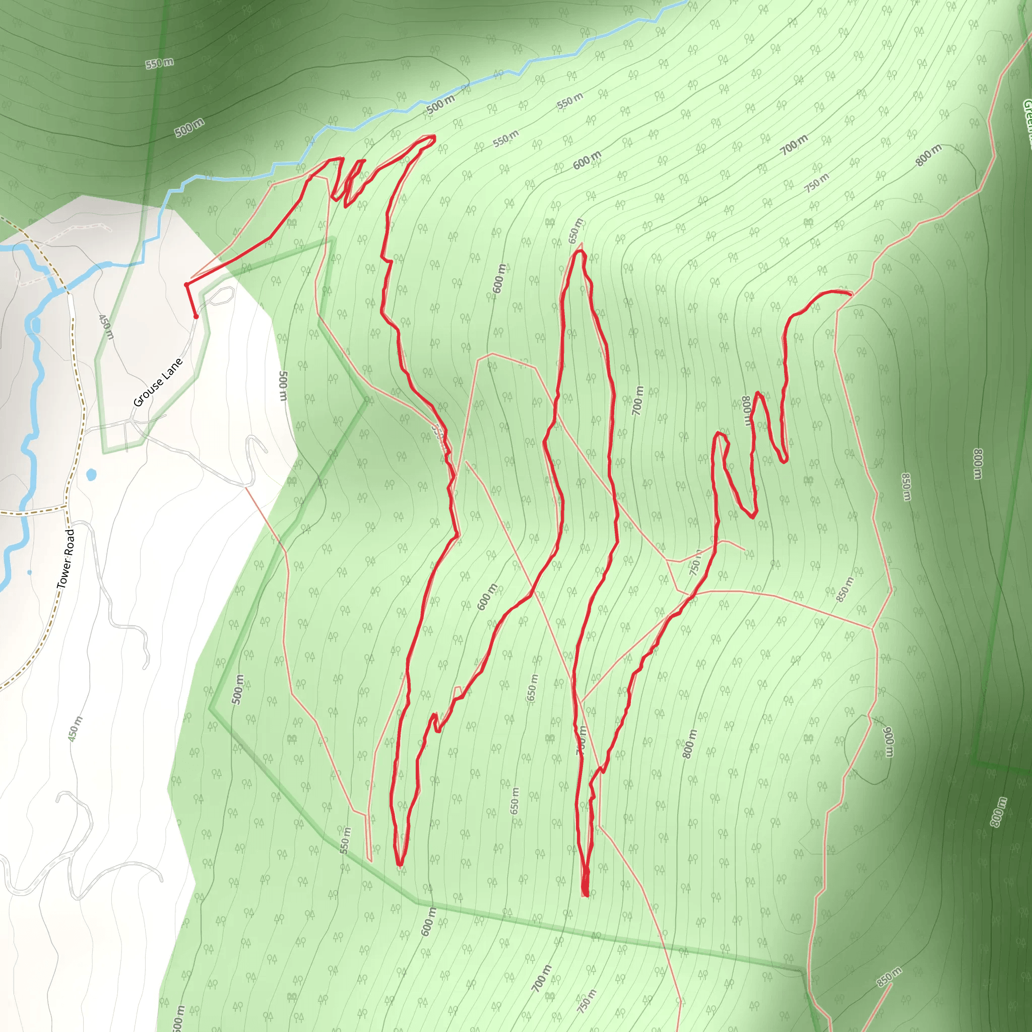 Dorset Hollow Trail mobile static map