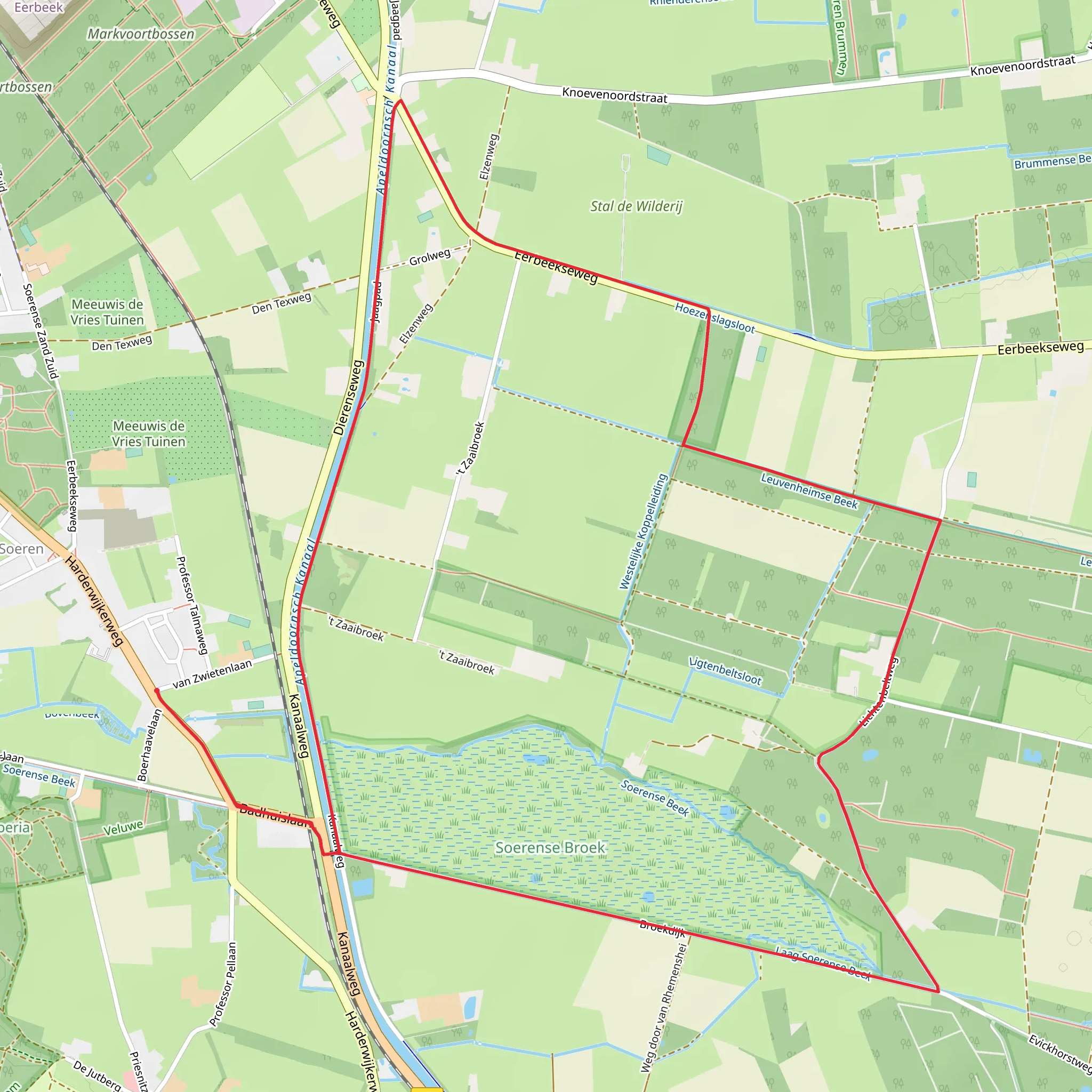Broekdijk and Eerbeekse Weg mobile static map