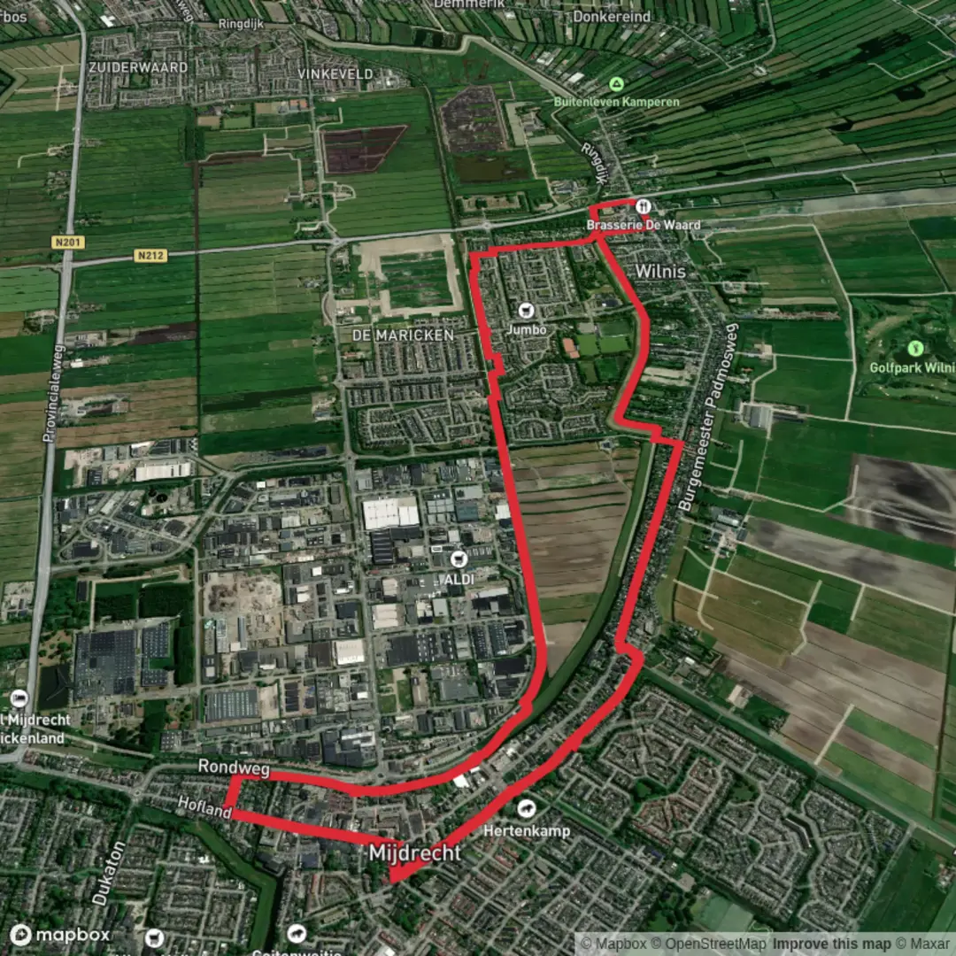 An image depicting the trail Robert Moultonpad and Heren Weg and its surrounding area.