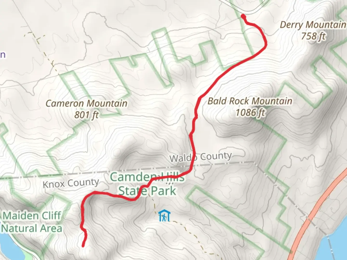 An image depicting the trail Zekes Trail and its surrounding area.