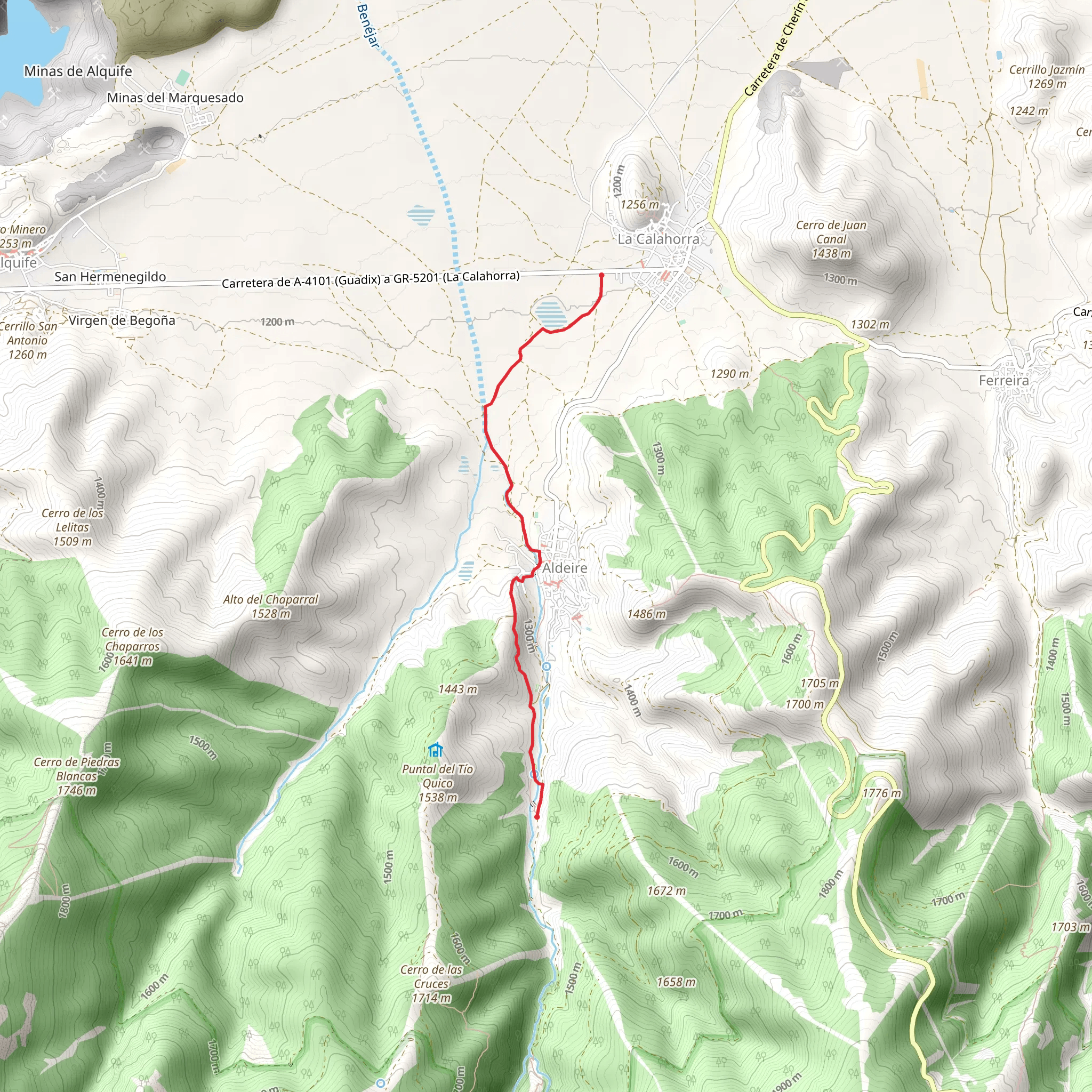 La Calahorra – Area R La Rosandrá PR A 247 mobile static map