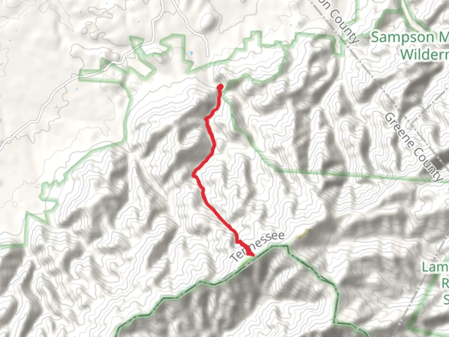 An image depicting the trail Sarvis Cove Trail and its surrounding area.