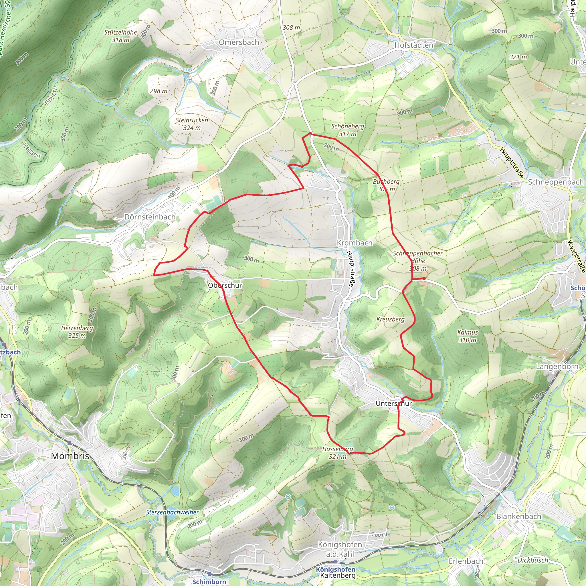 Degen Weg and Krombach Loop mobile static map