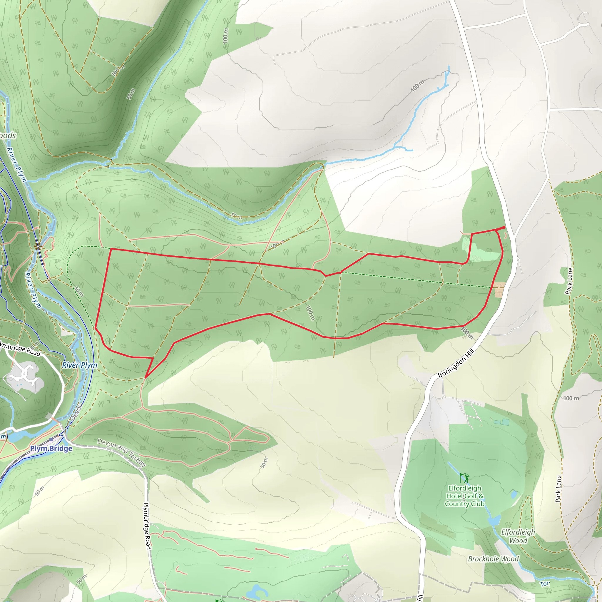 Cann Woods Loop mobile static map