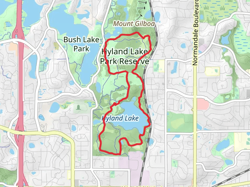Hyland Lake Park Reserve and Hyland Lake Loop