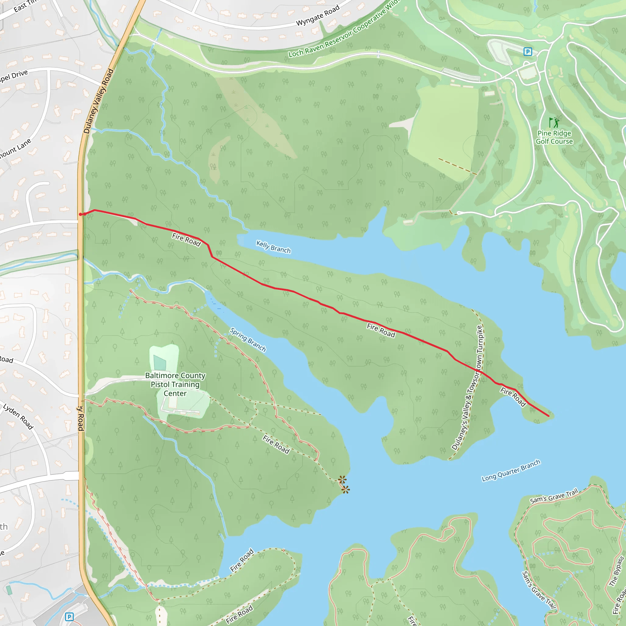 Fire Road mobile static map