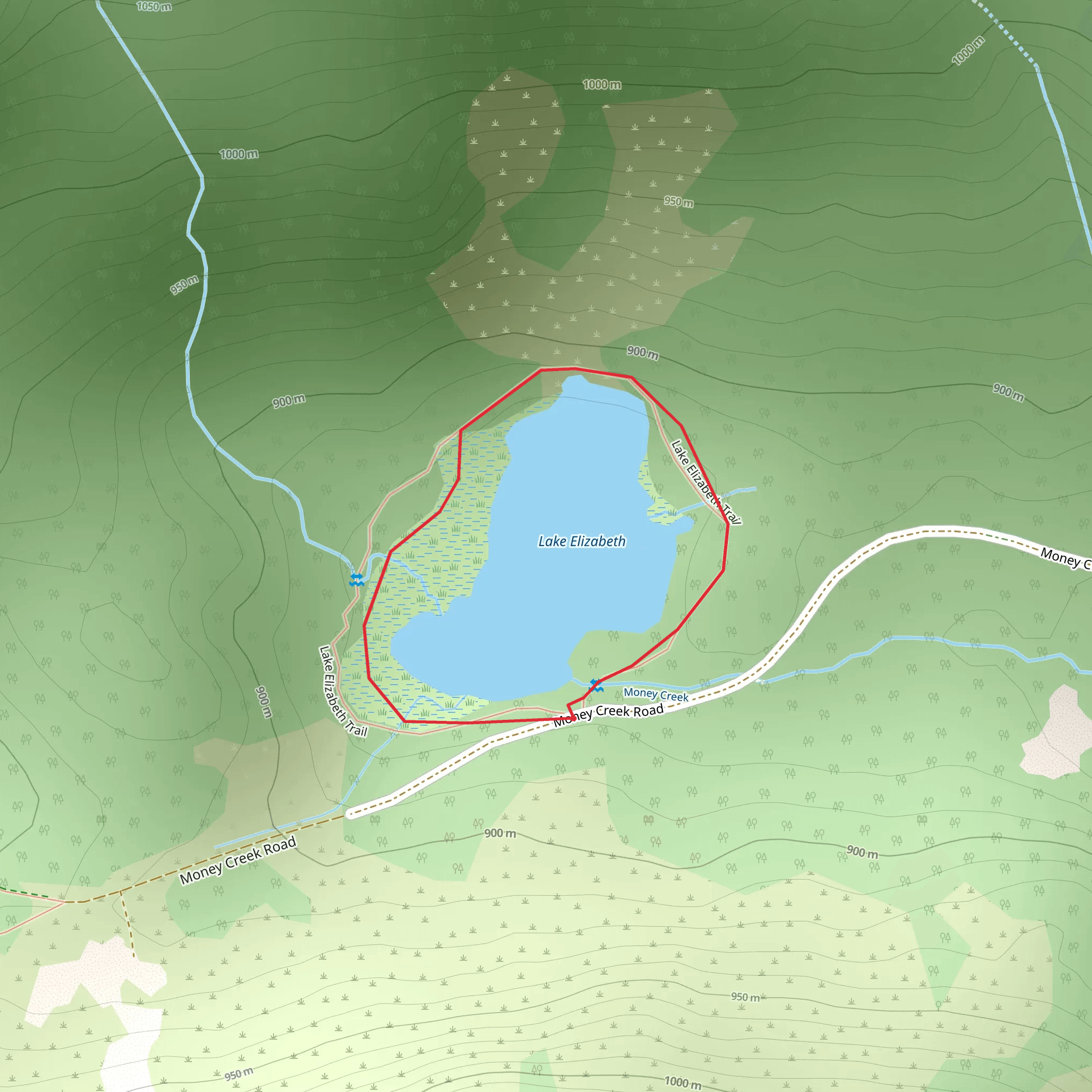 Lake Elizabeth Trail mobile static map
